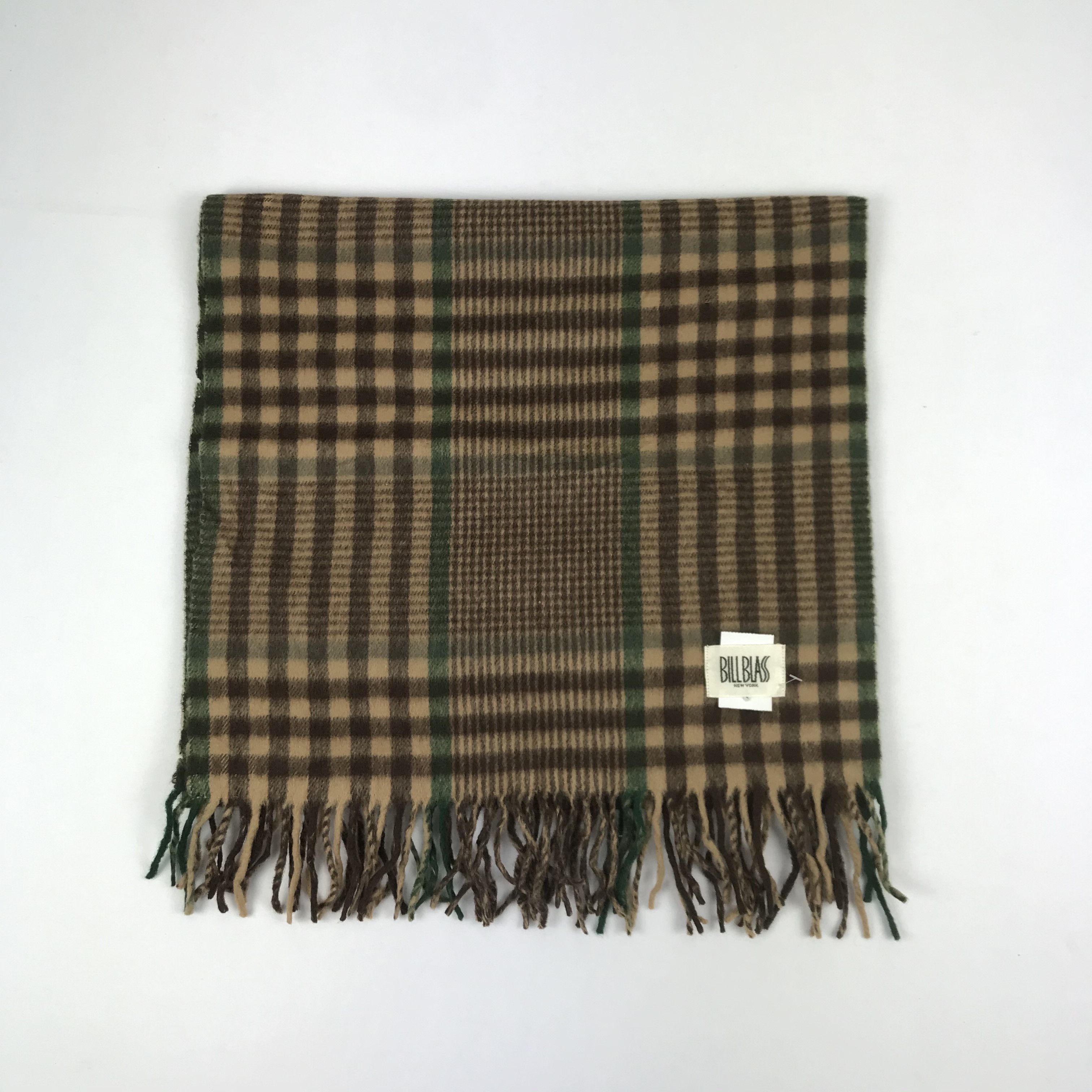 Bill Blass Vintage Bill Blass Scarf Muffler Wool Tartan Plaid Scarves Size ONE SIZE - 2 Thumbnail