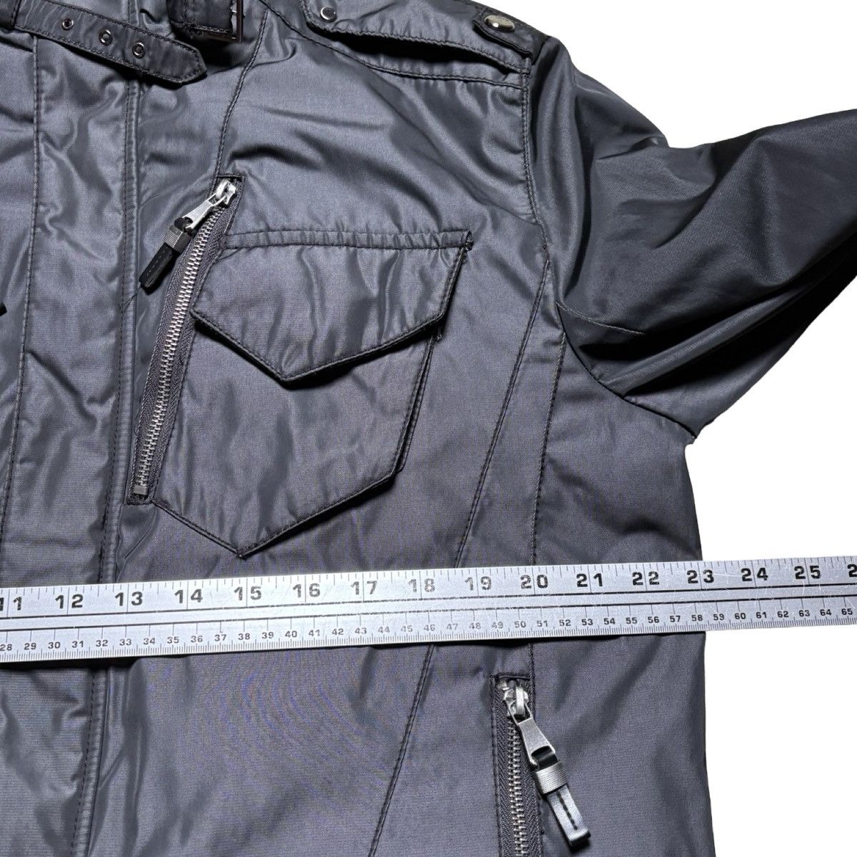 Zara Zara Moda Black Nylon 6 Pocket Chin Strap Bomber Jacket 2XL Size US XXL / EU 58 / 5 - 3 Thumbnail
