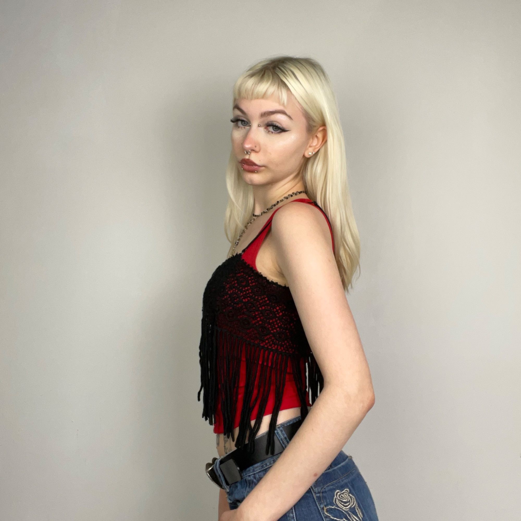 Other M - Y2K Black Crochet Top Size M / US 6-8 / IT 42-44 - 2 Thumbnail