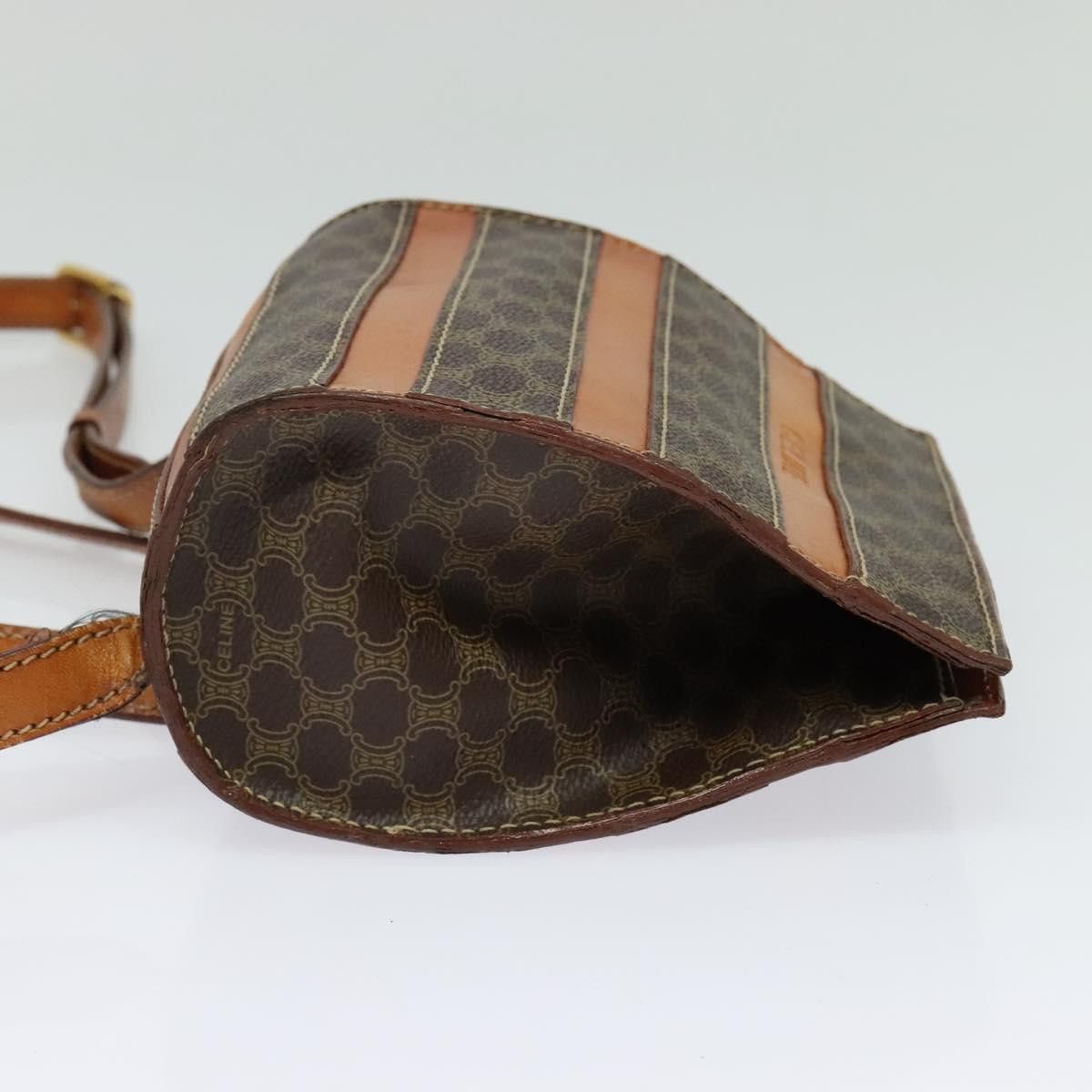 Celine CELINE Macadam Canvas Backpack Pvc Leather Brown Gold Size ONE SIZE - 4 Thumbnail