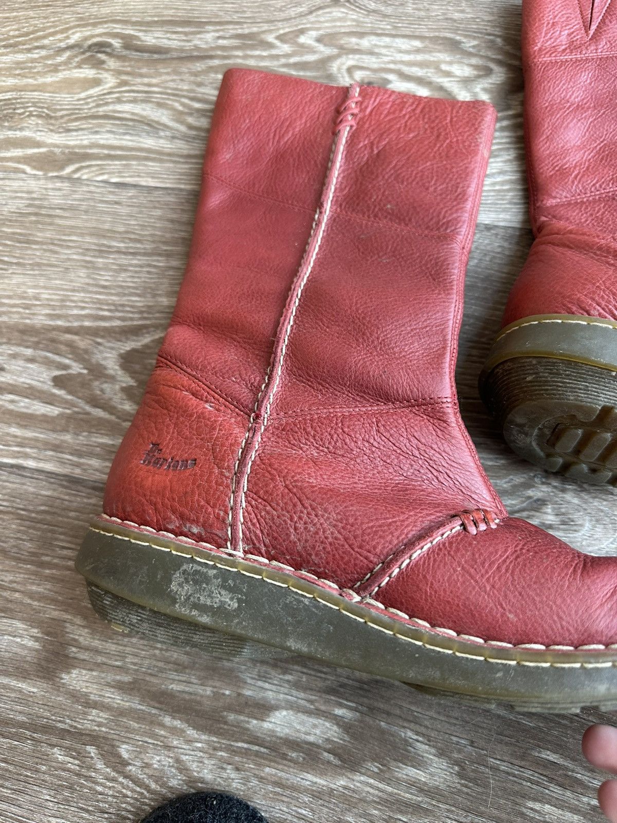 Dr. Martens 🔥 Dr. Martens 10491 Mid Calf Biker Wedge Leather Boots Size US 9.5 / IT 39.5 - 4 Thumbnail