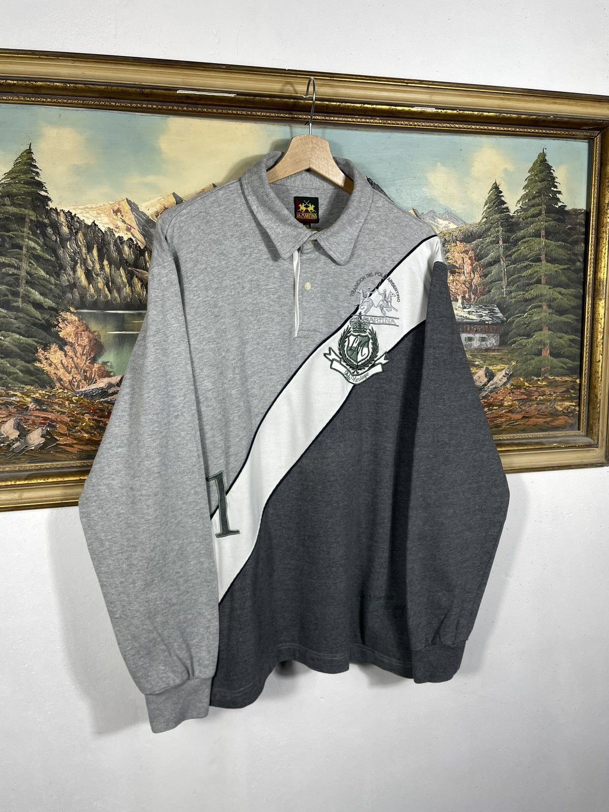 La Martina × Vintage La Martina Vintage Y2k Polo Longsleeve Chief Keep Drip Swag Size US XXL / EU 58 / 5 - 3 Thumbnail
