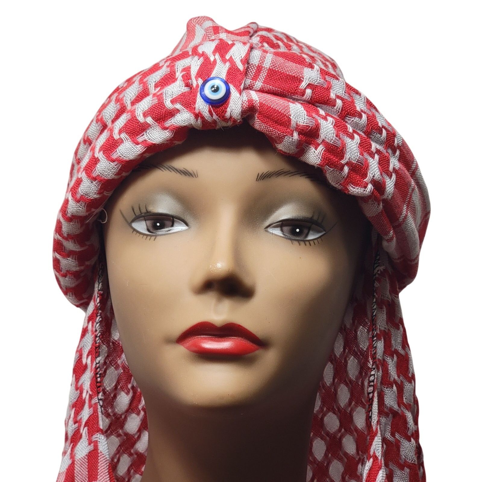 Other Traditional Fez Hat with Scarf, Keffiyeh w/ All-Seeing Eye Size ONE SIZE - 2 Thumbnail