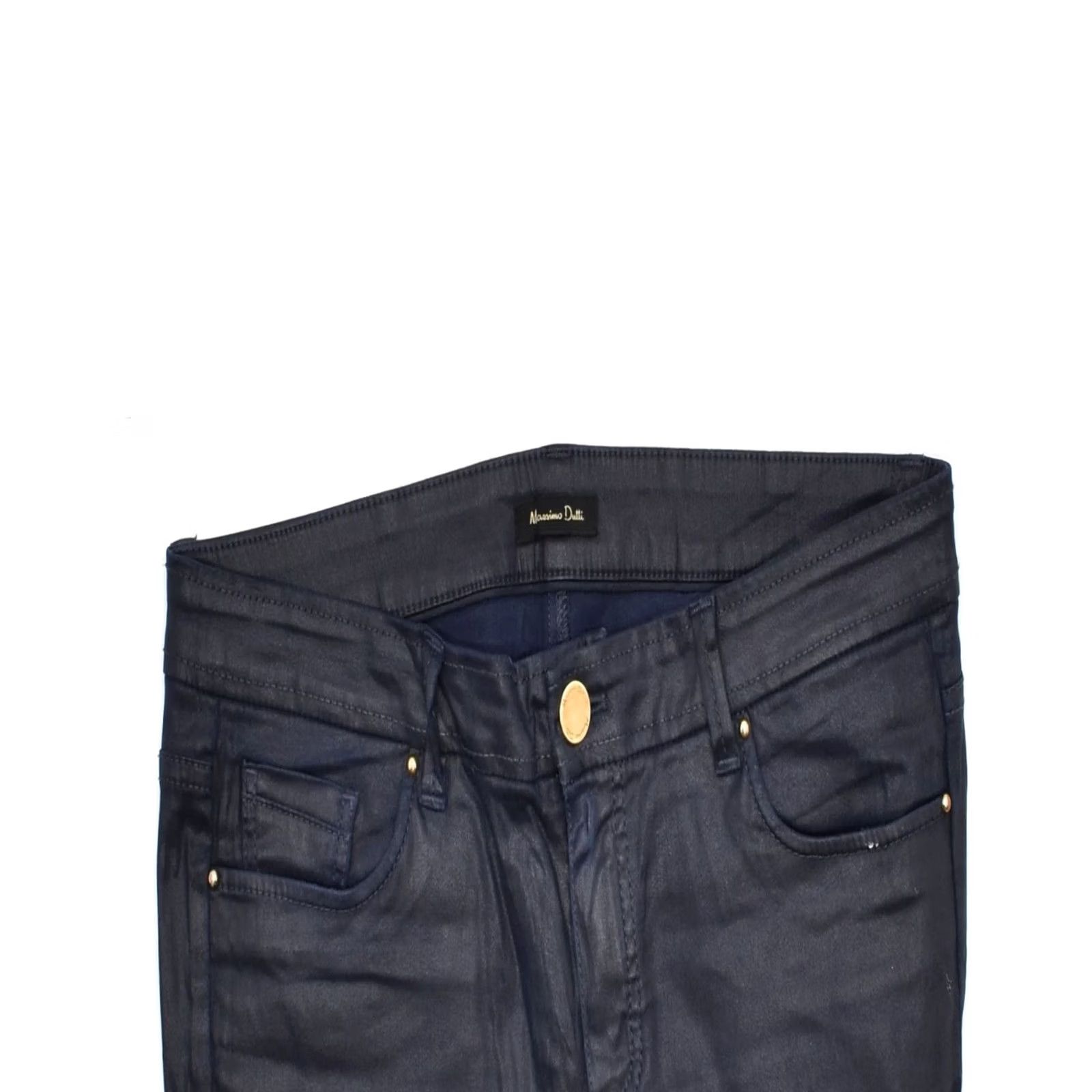 Massimo Dutti MASSIMO DUTTI Womens Skinny Casual Trousers W32 L30 Large Navy Blue Size 24" / US 00 / IT 34 - 4 Thumbnail