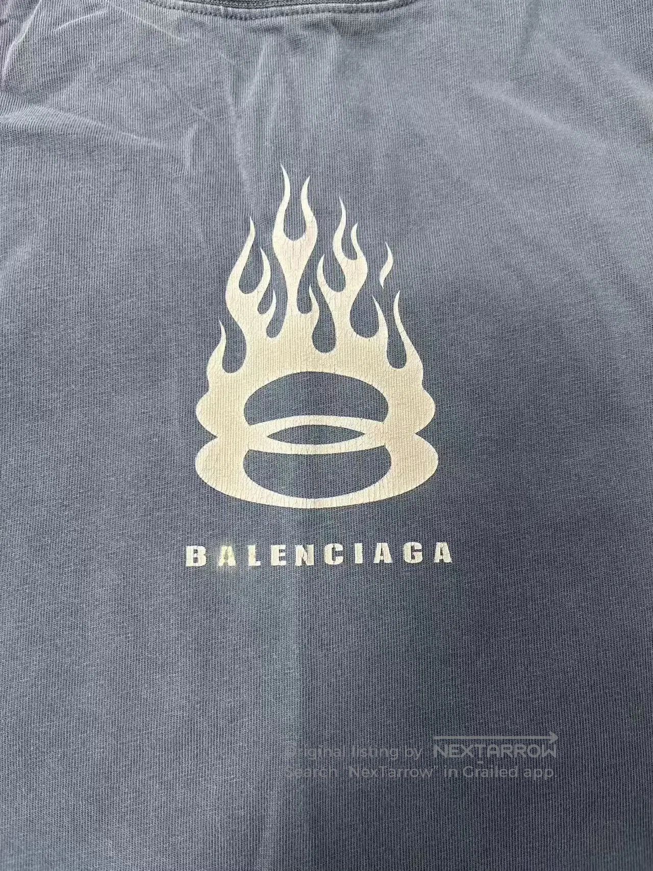 Balenciaga Balenciaga Logo Print Crewneck Short Sleeve T-Shirt. Size US L / EU 52-54 / 3 - 3 Thumbnail