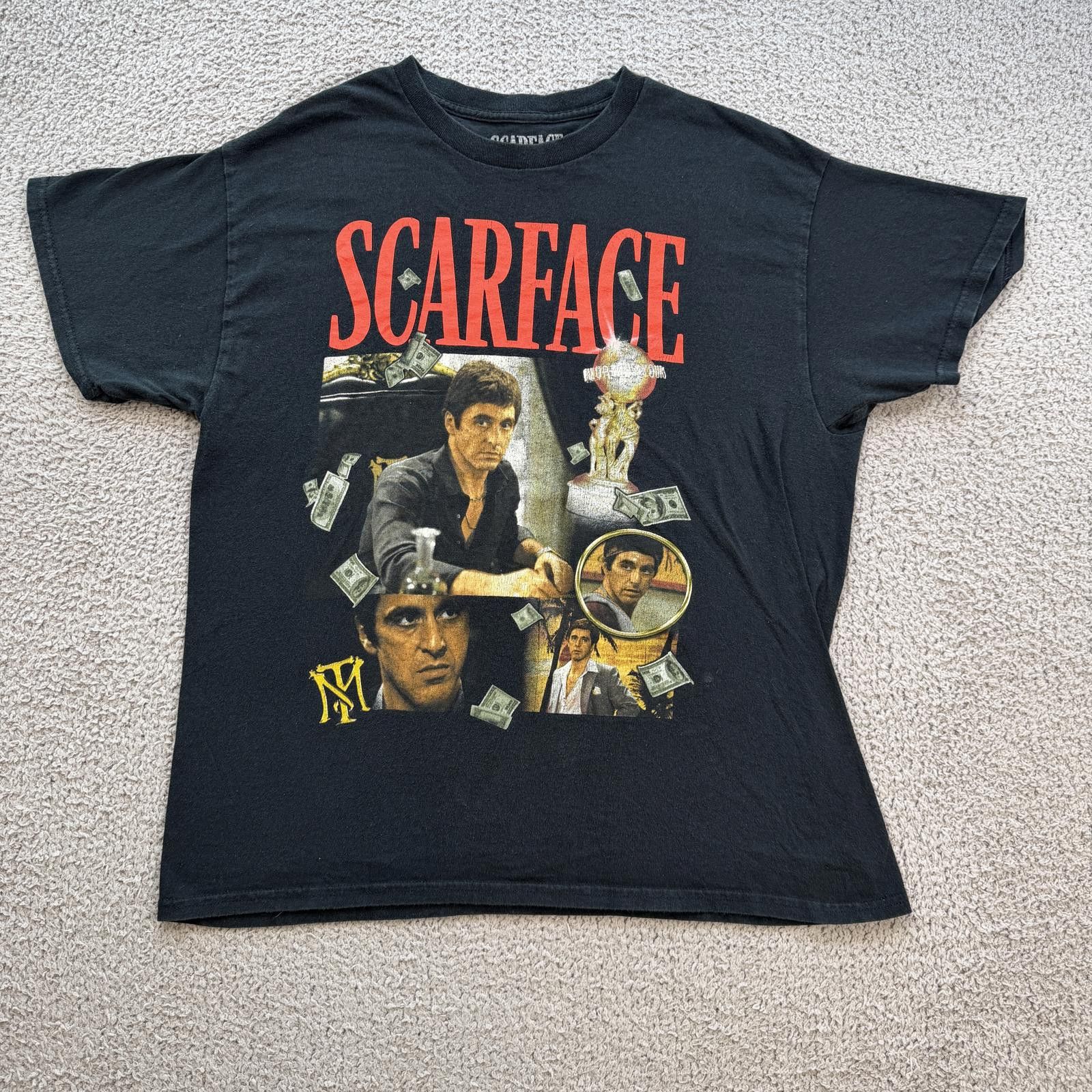 Surface To Air Scarface Tony Montana Graphic T Shirt Black Movie Mens L Size US L / EU 52-54 / 3 - 1 Thumbnail