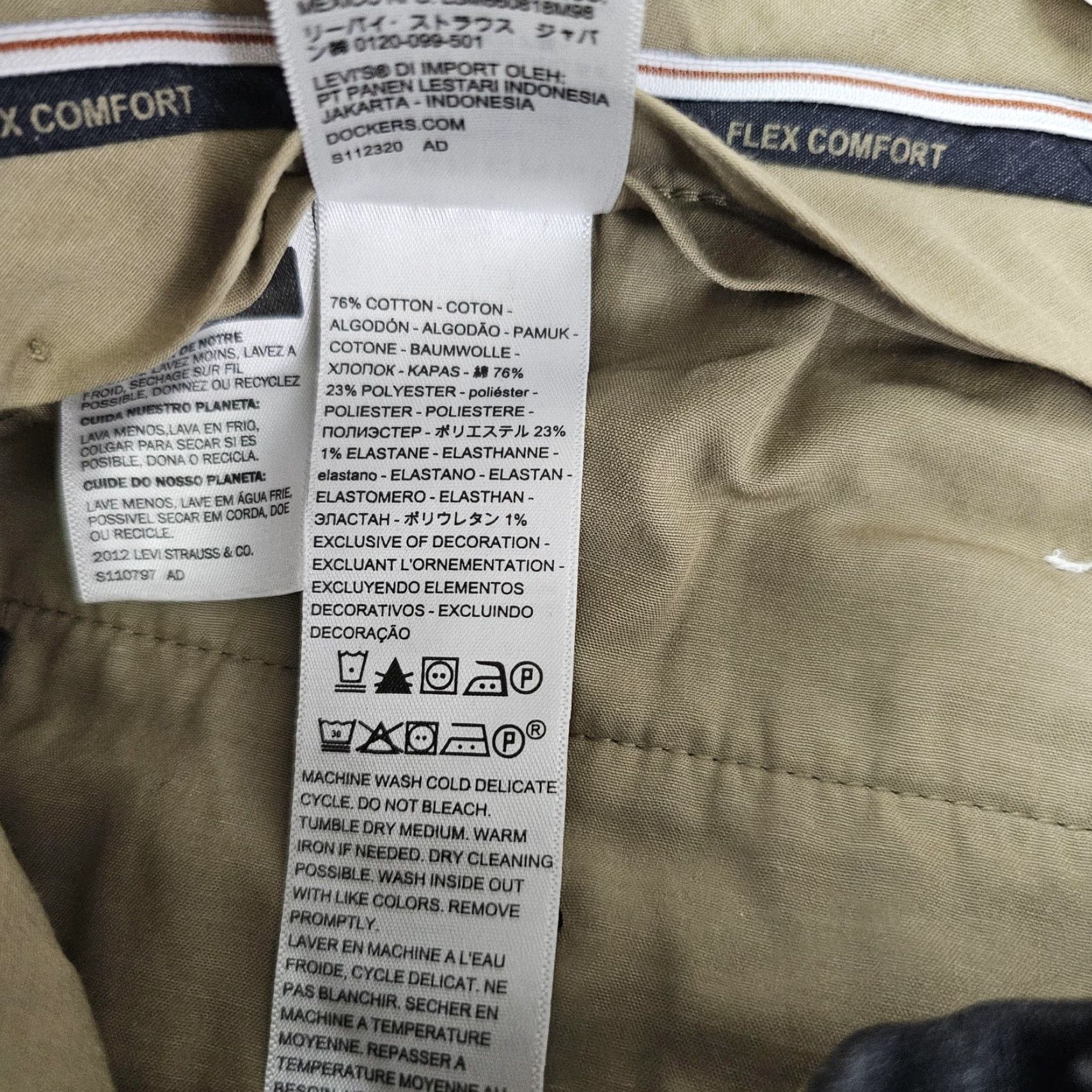 Dockers Dockers Pants Mens 36x30 Straight Fit Signature Khaki Lux Cotton Stretch Wrinkle Resistant Gray Size US 36 / EU 52 - 4 Thumbnail