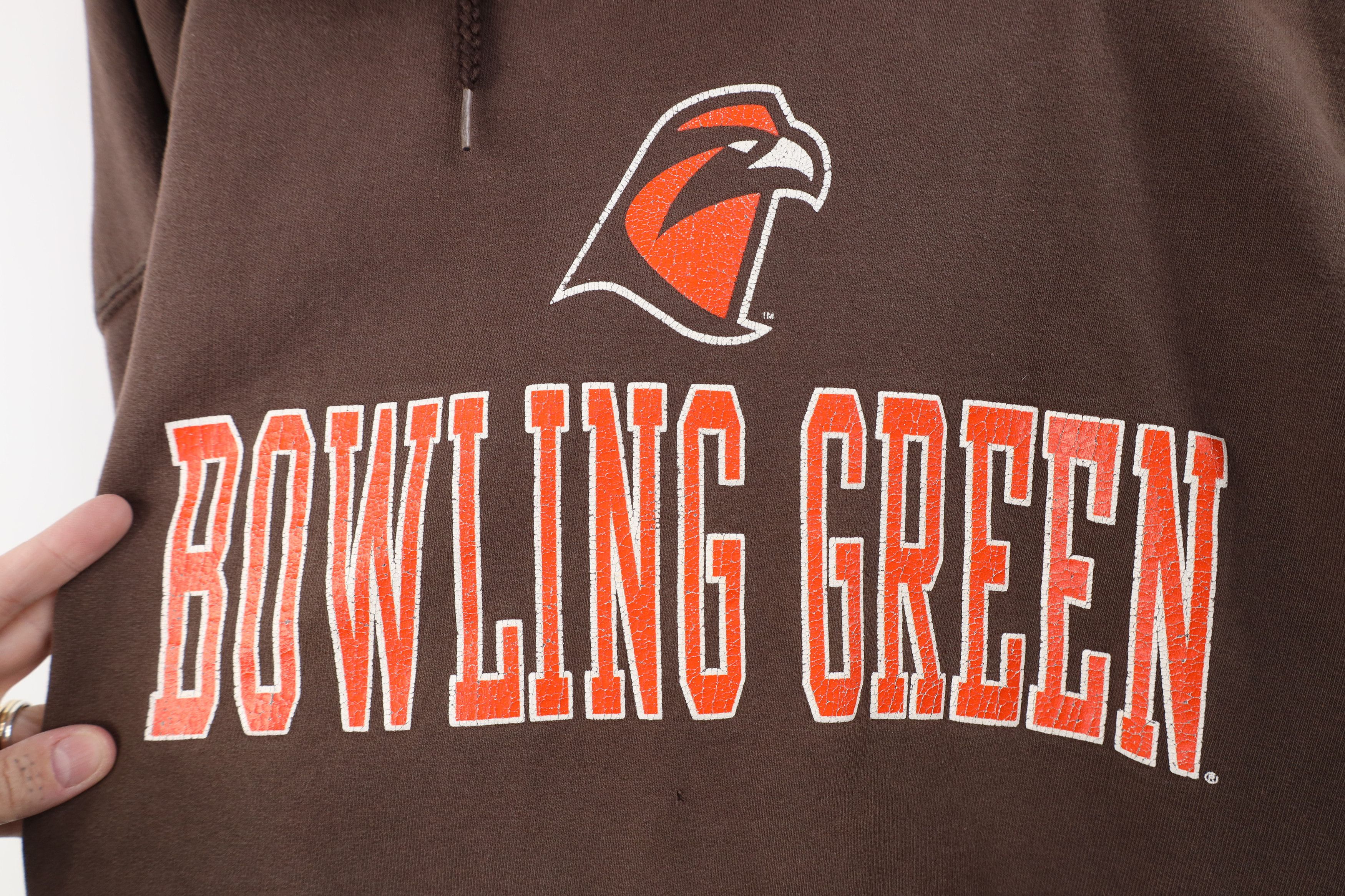 Vintage Vintage 90s Bowling Green State University Hoodie Brown USA Size US XL / EU 56 / 4 - 10 Thumbnail