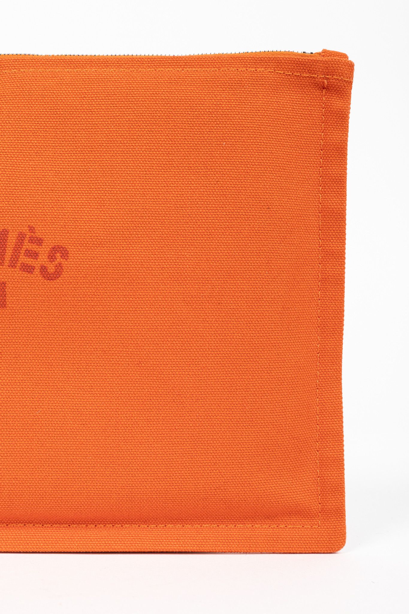 Hermes Hermes Flat Yachting GM Orange Logo Toile Pouch Size ONE SIZE - 5 Thumbnail