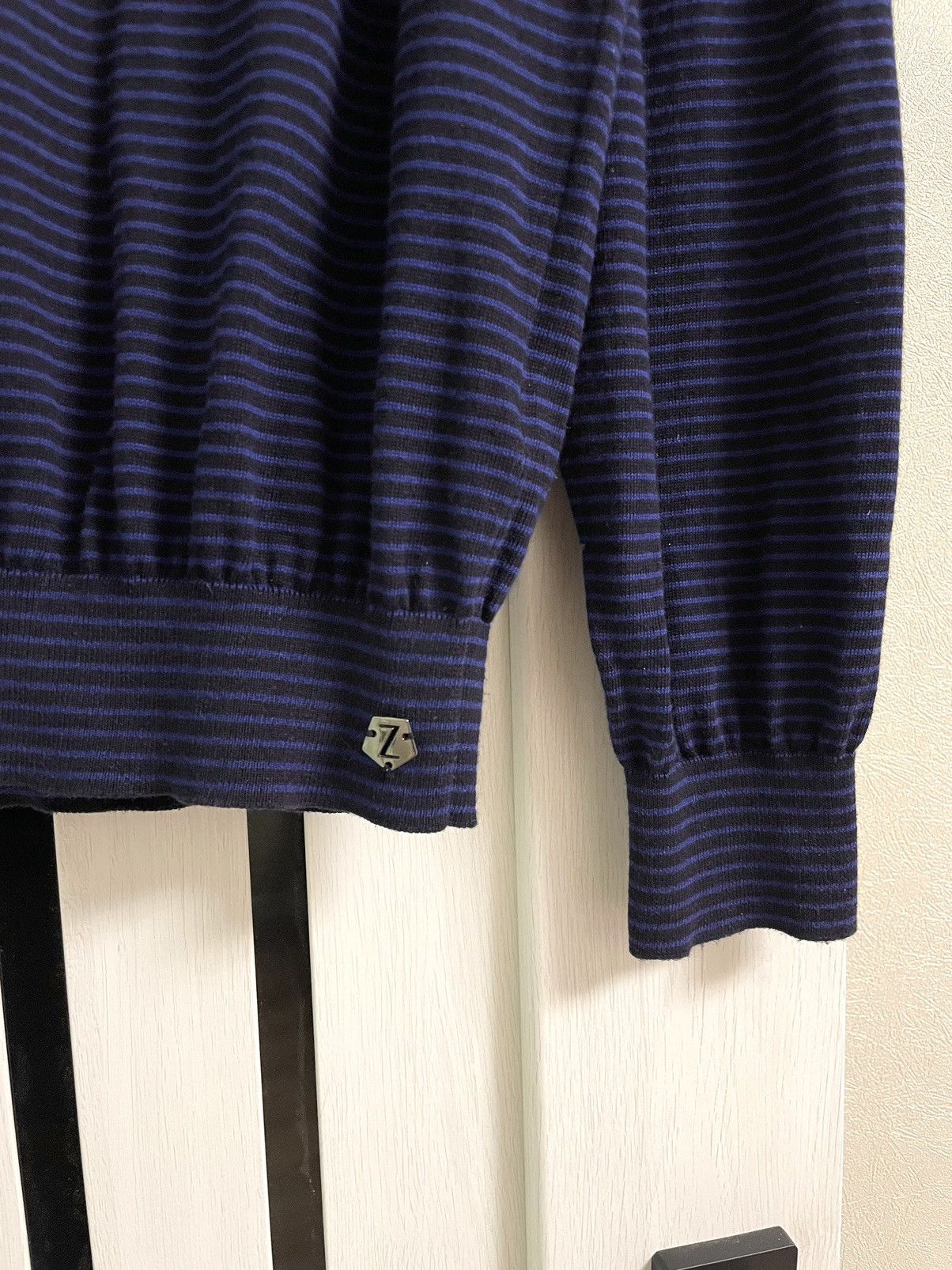 Ermenegildo Zegna Z Zegna Ermenegildo Striped Cotton Sweater Pullover Size US L / EU 52-54 / 3 - 8 Thumbnail