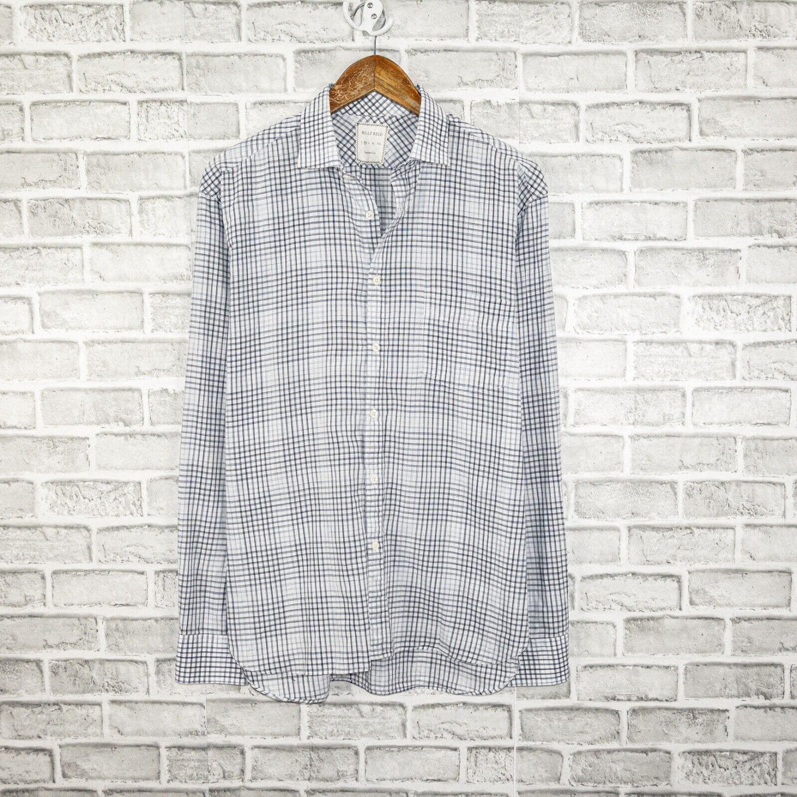 Billy Reid BILLY REID Standard Cut Button up Shirt White gray