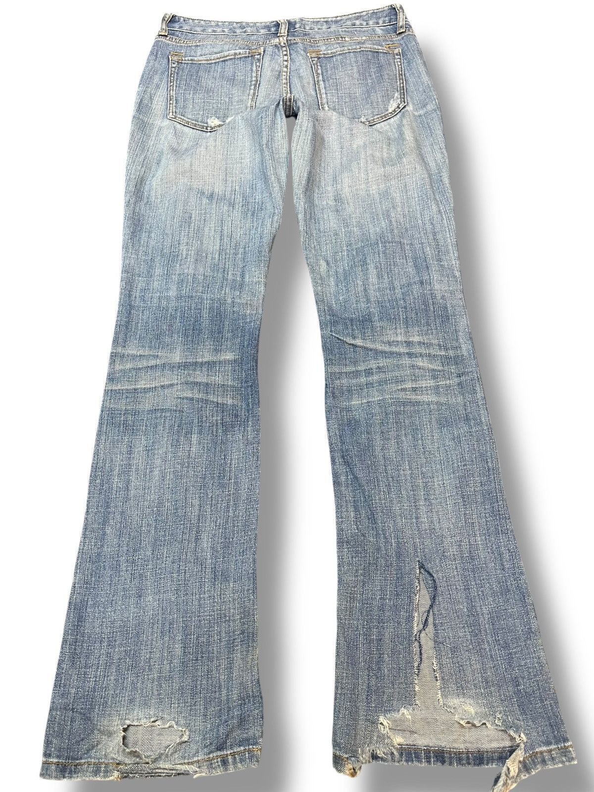 If Six Was Nine Vintage Banana Republic Flare Distressed Denim Size US 29 - 5 Thumbnail