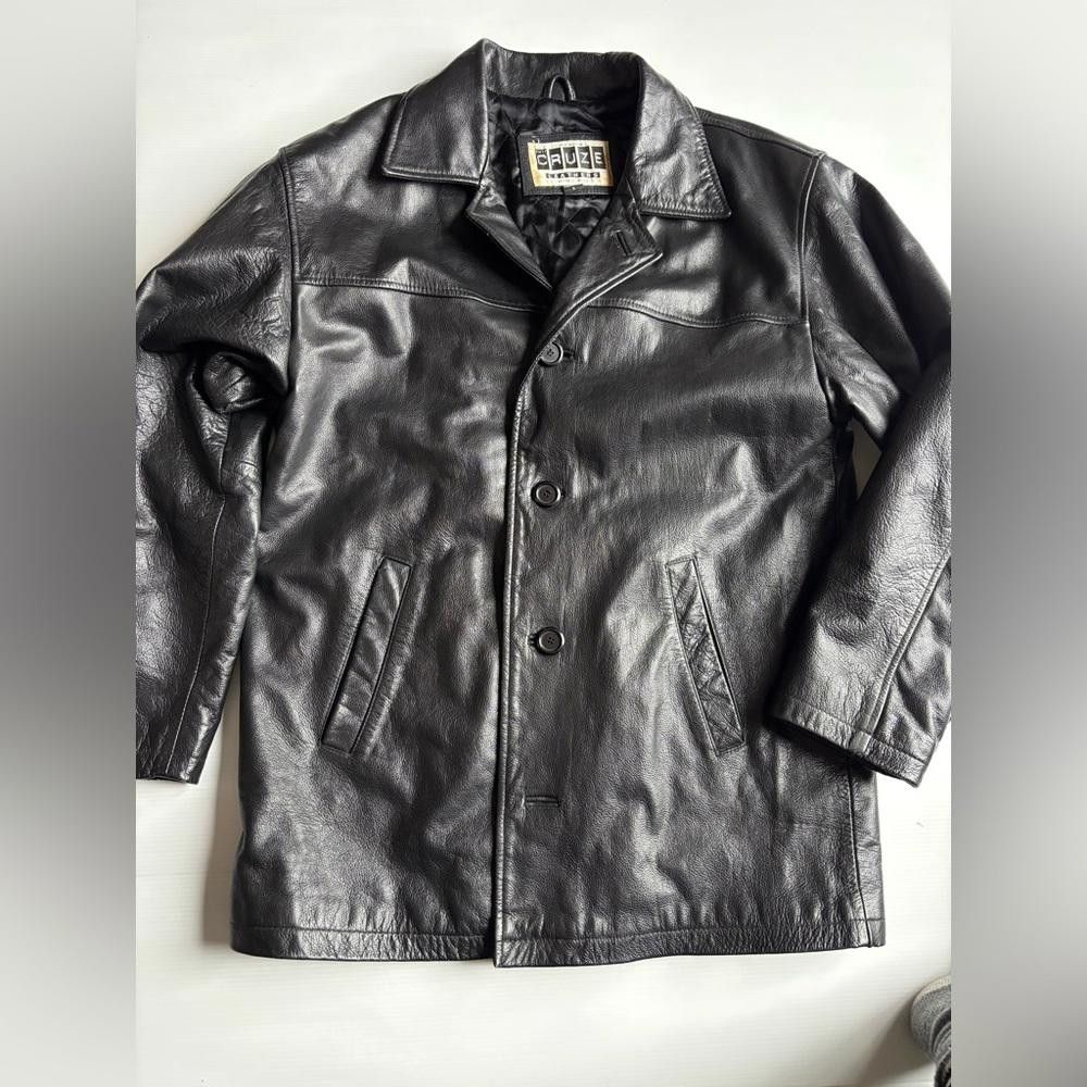 Designer Vintage Cruze Black Leather Jacket Size US S / EU 44-46 / 1 - 1 Thumbnail