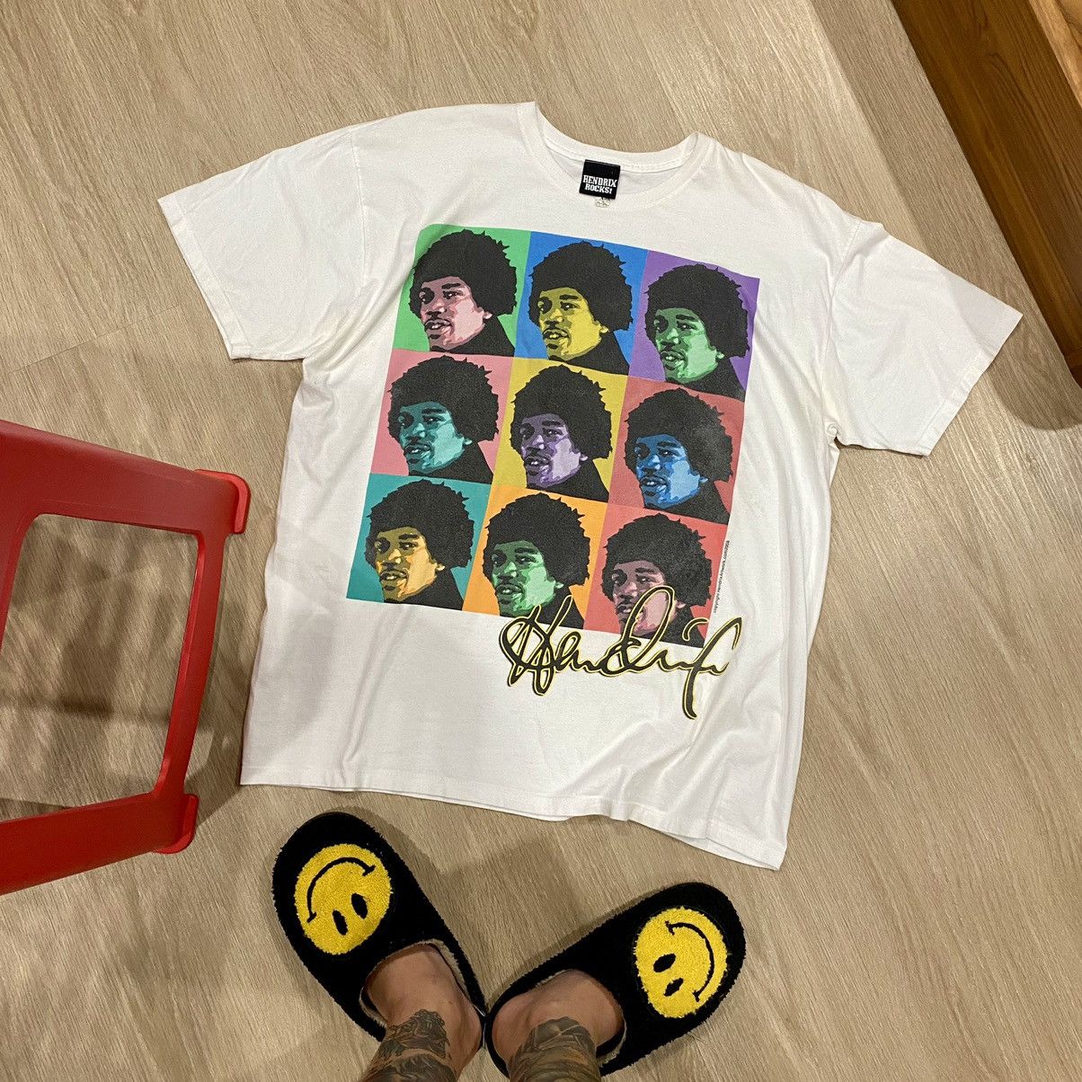 Vintage Vintage 2008 Jimi Hendrix Pop Art Tee Size US XL / EU 56 / 4 - 1 Thumbnail