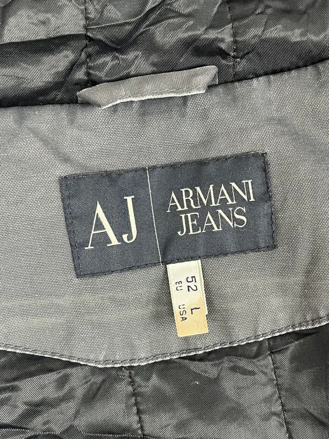 Armani 2000s Armani Blue Faded Buttoned Hooded Coat Size US L / EU 52-54 / 3 - 10 Thumbnail