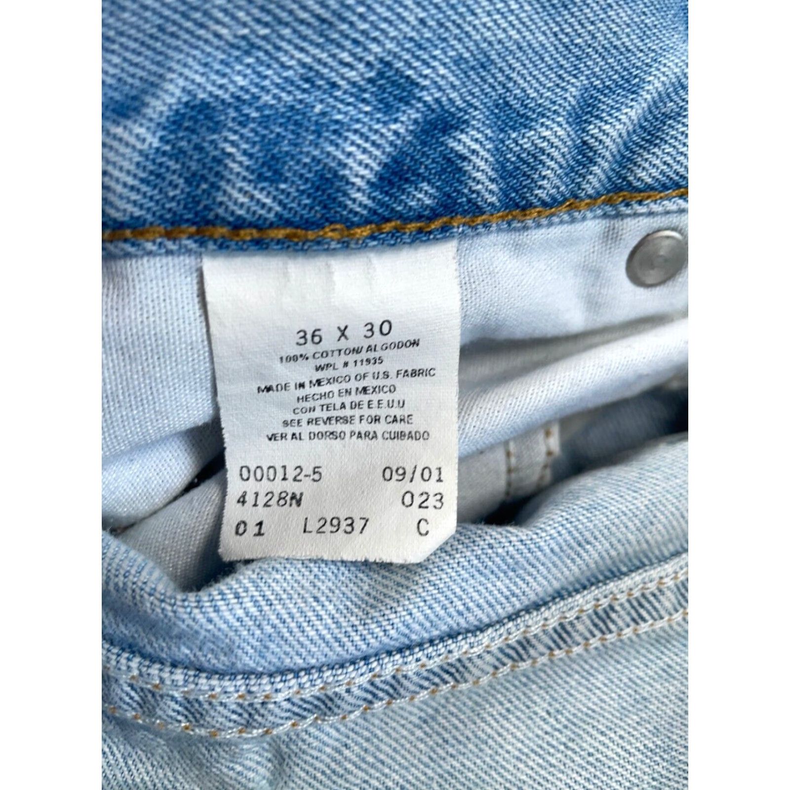 Vintage VTG Y2K Arizona Jeans Men 34 x 30 Straight Light Wash Denim Mid Rise 90s Grunge Retro Casual Blue Mens Size US 34 / EU 50 - 4 Thumbnail