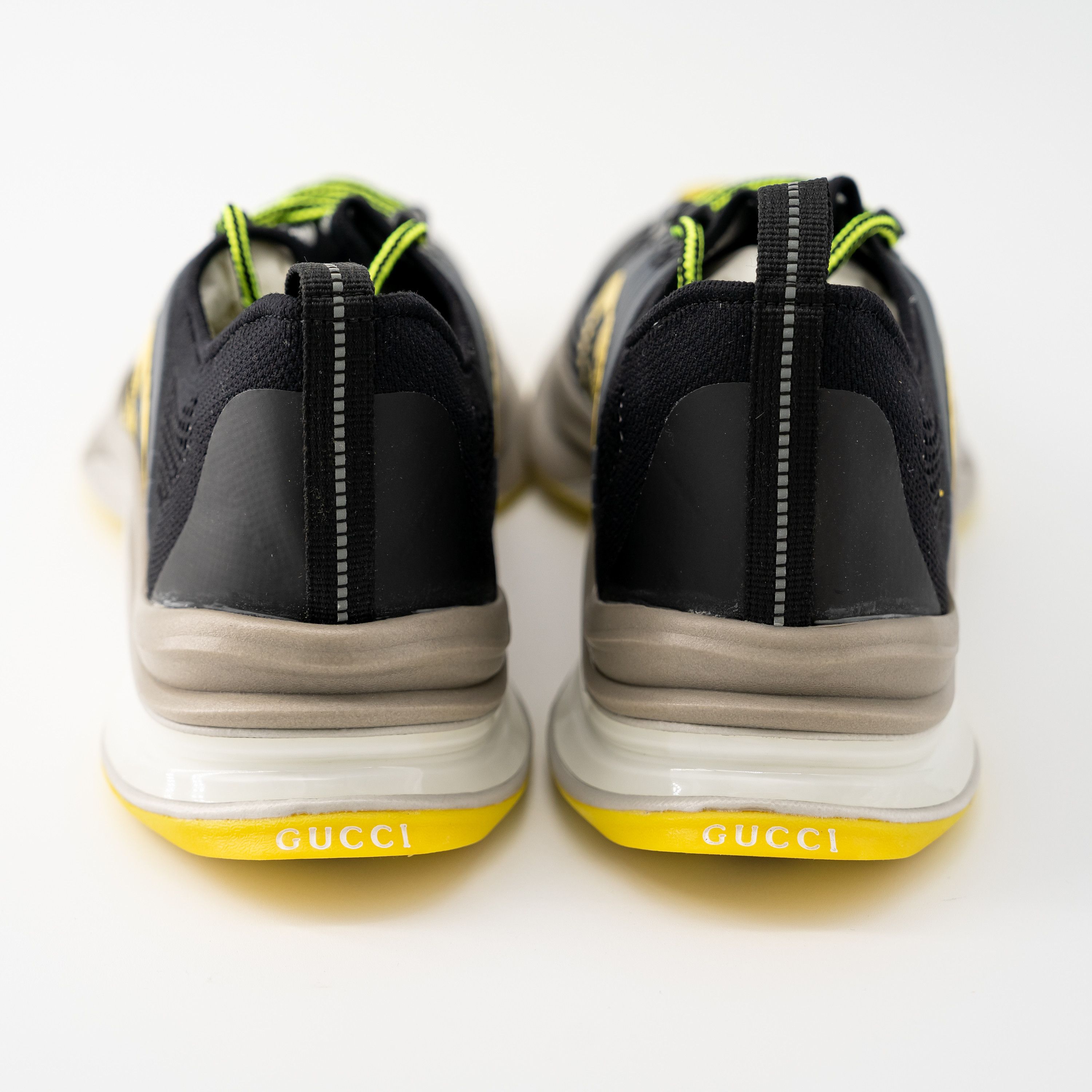 Gucci Size 12G - Gucci Run Sneaker Black Yellow Size US 12.5 / EU 45-46 - 3 Thumbnail