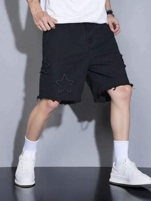 Japanese Brand Tomoko x Kudou Shorts Drip Washed Distressed Denim Size US 32 / EU 48 - 6 Thumbnail