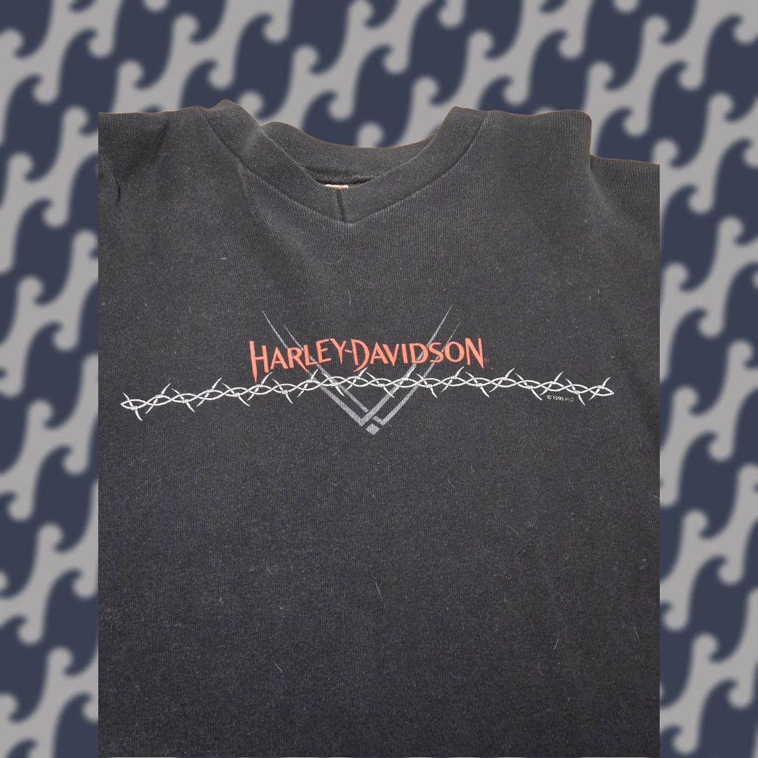 Harley Davidson VINTAGE Harley-Davidson Shirt Womens XL Long Sleeve Black 90s USA Arizona Flagstaff Biker Graphic Print Shirts Womens XL Size XL / US 12-14 / IT 48-50 - 1 Thumbnail