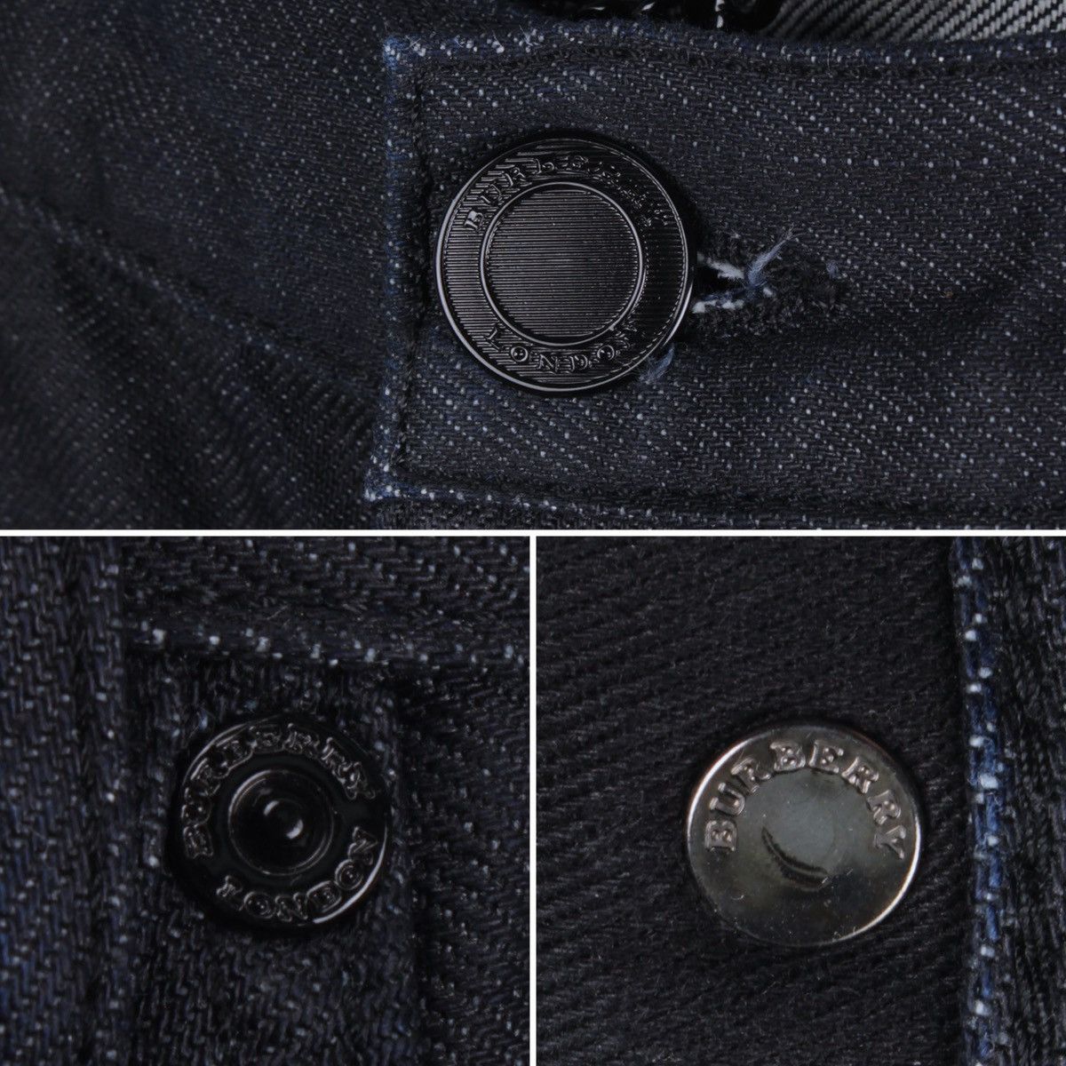 Burberry × Designer BURBERRY London Steadman Dark Blue Jeans Leather Metal Logo Size US 28 / EU 44 - 21 Thumbnail