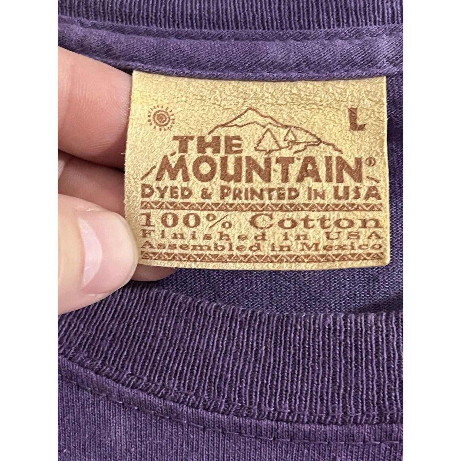 The Mountain The Mountain Mens Sz Large Purple Bald Eagle Leather Tag Size US L / EU 52-54 / 3 - 3 Thumbnail