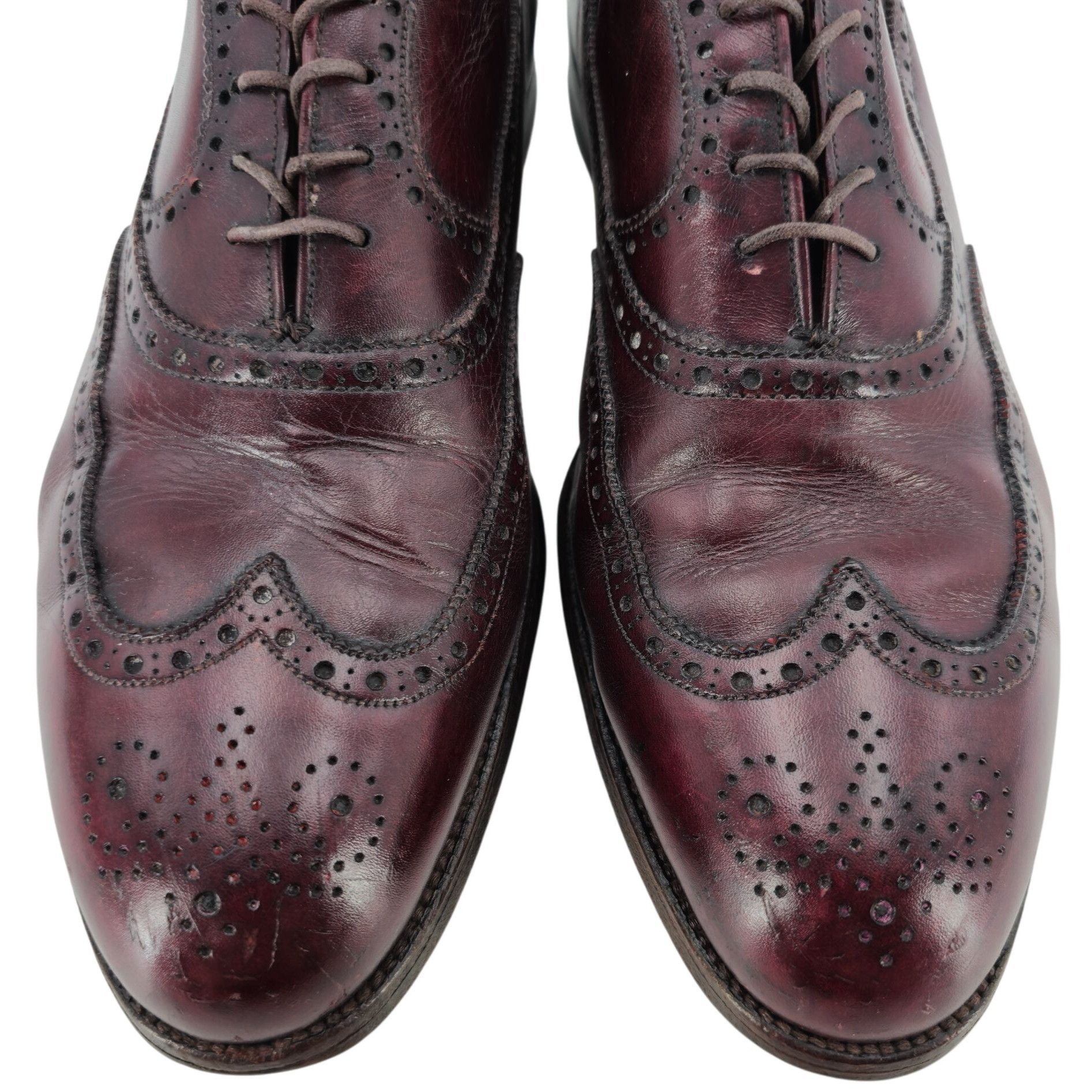 Alden Vintage Alden 929 Shortwing Dress Shoes Men size 12 Burgundy Size US 12 / EU 45 - 2 Thumbnail