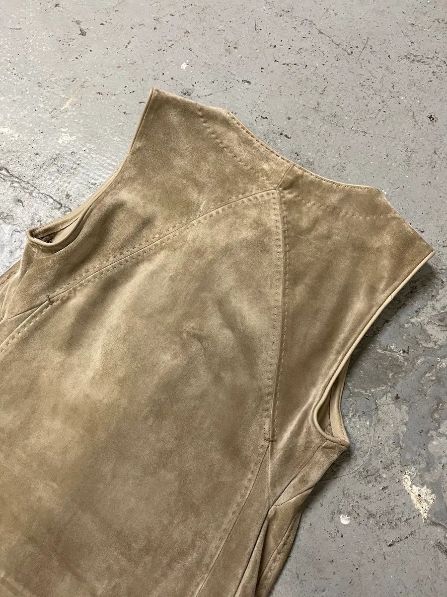 Gianfranco Ferre SS2009 Gianfranco Ferré Beige Suede Vest Dress Size S / US 4 / IT 40 - 5 Thumbnail