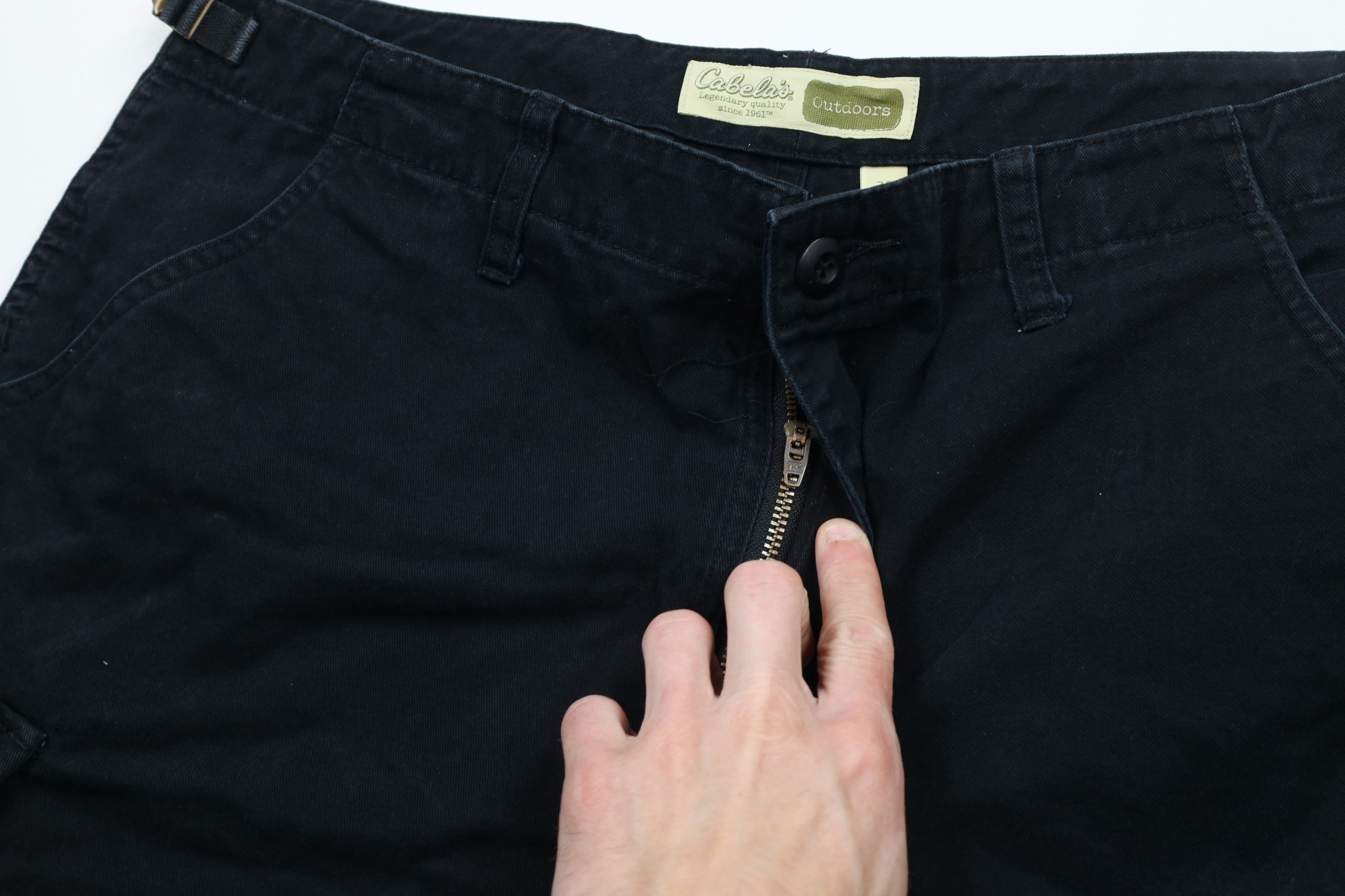 Cabelas × Vintage Vintage Cabelas Heavyweight Surplus Cargo Shorts Black Size US 38 / EU 54 - 5 Thumbnail