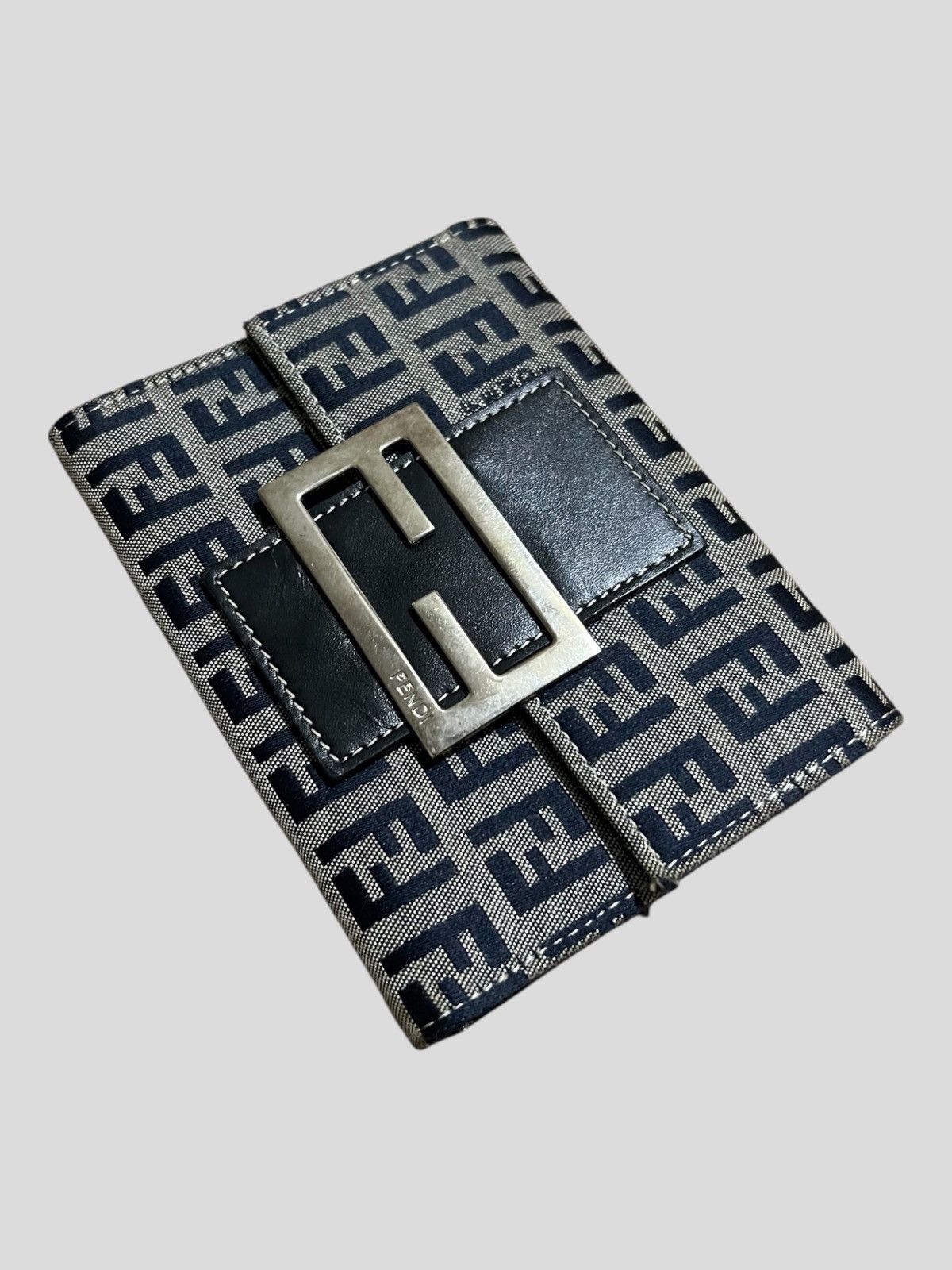 Fendi Fendi FF Zucca Monogram Metal Plated Compact Leather Wallets Size ONE SIZE - 3 Thumbnail