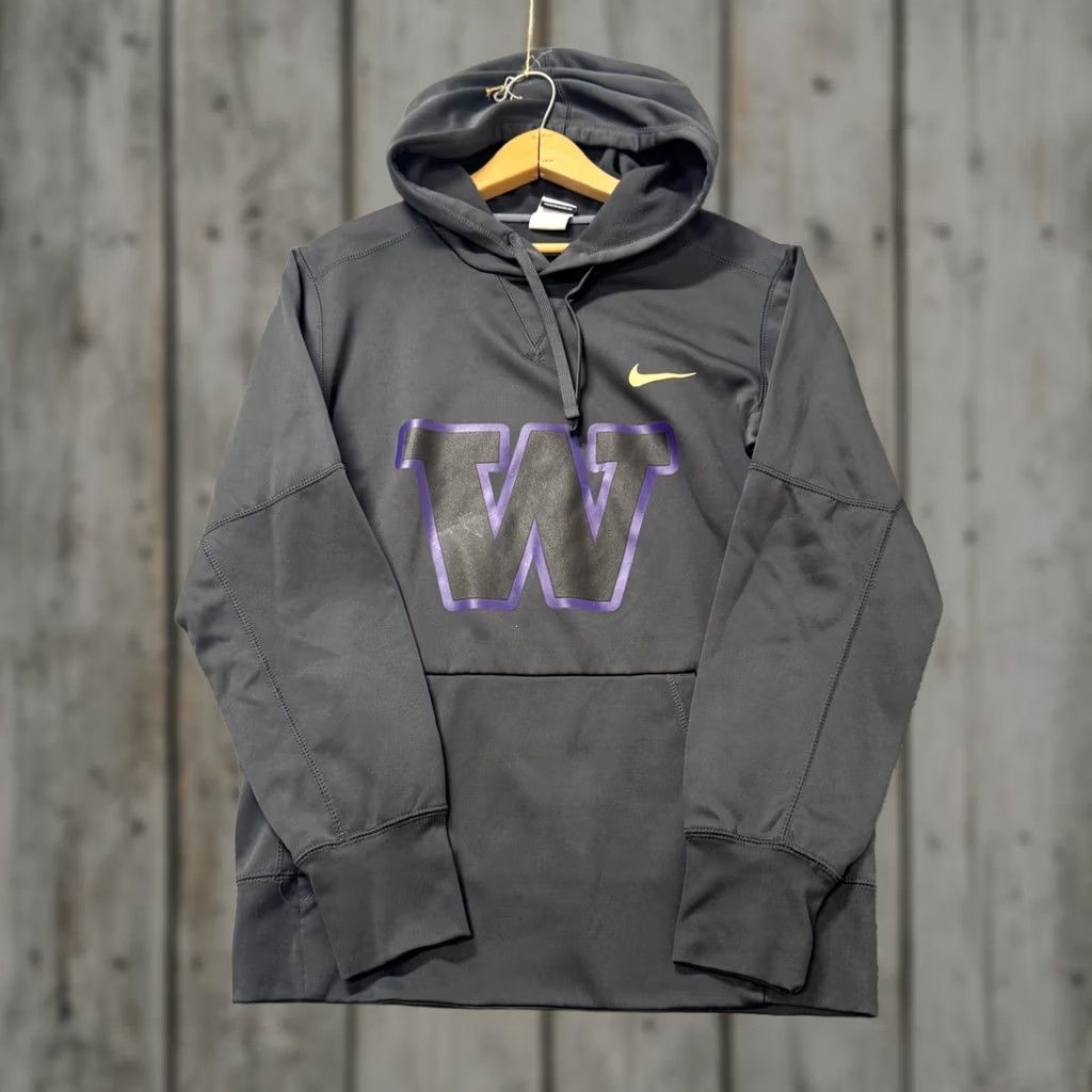 Nike Nike Hoodie Sweatshirt Black Mens Small UW Huskies Therma-Fit Active Wear Pullover Portland? Size US S / EU 44-46 / 1 - 1 Thumbnail