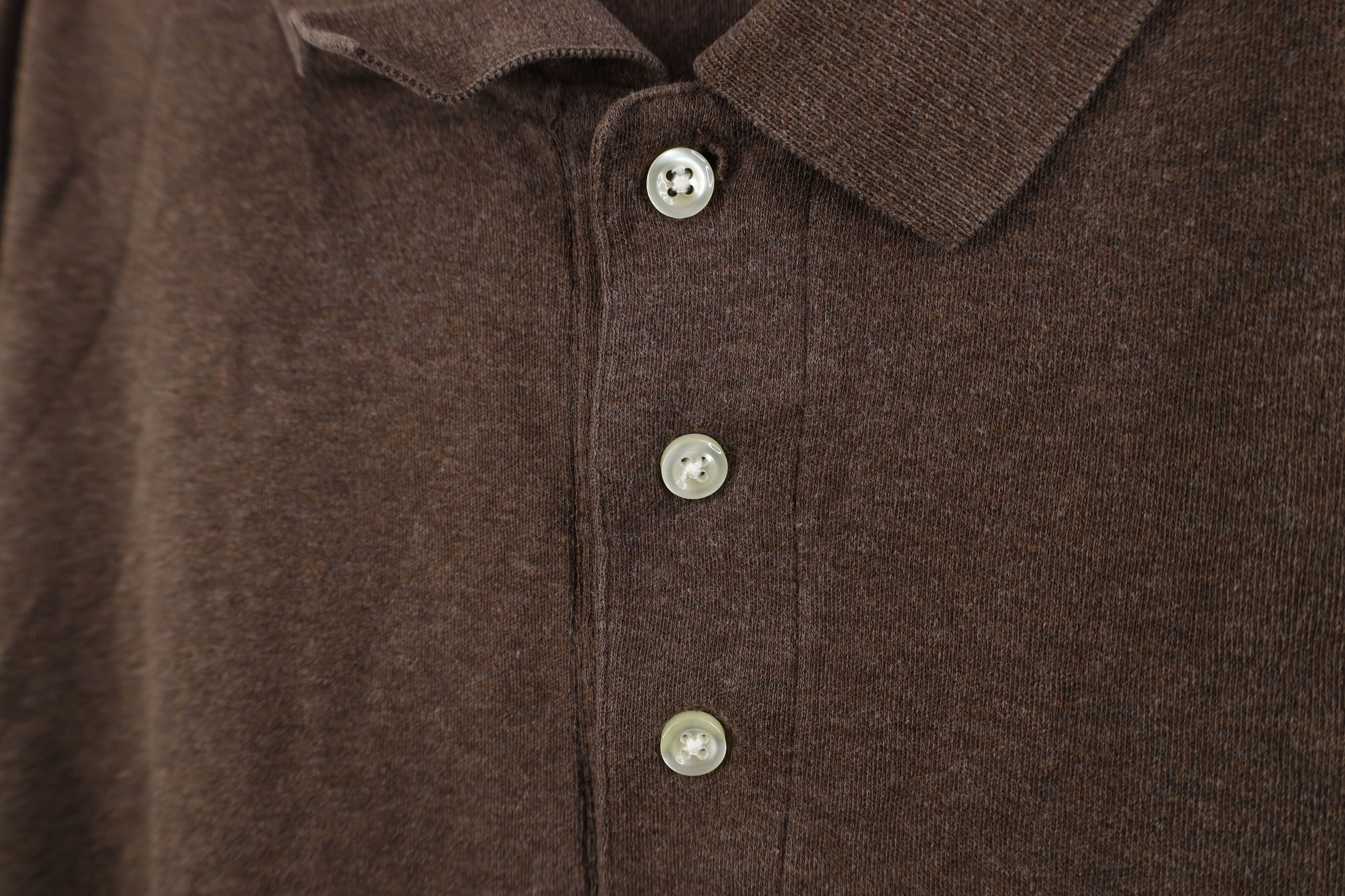 Lands' End Vintage Lands End Cotton Long Sleeve Rugby Polo Shirt Brown Size US XXL / EU 58 / 5 - 5 Thumbnail
