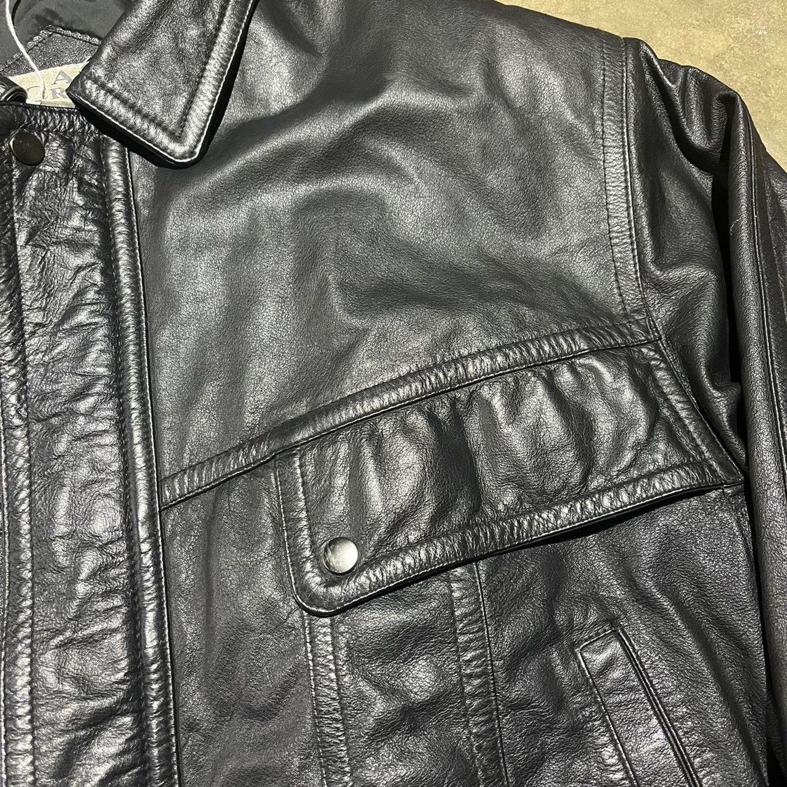 Vintage 90s Ash Creek Trading Black Grunge Leather Jacket