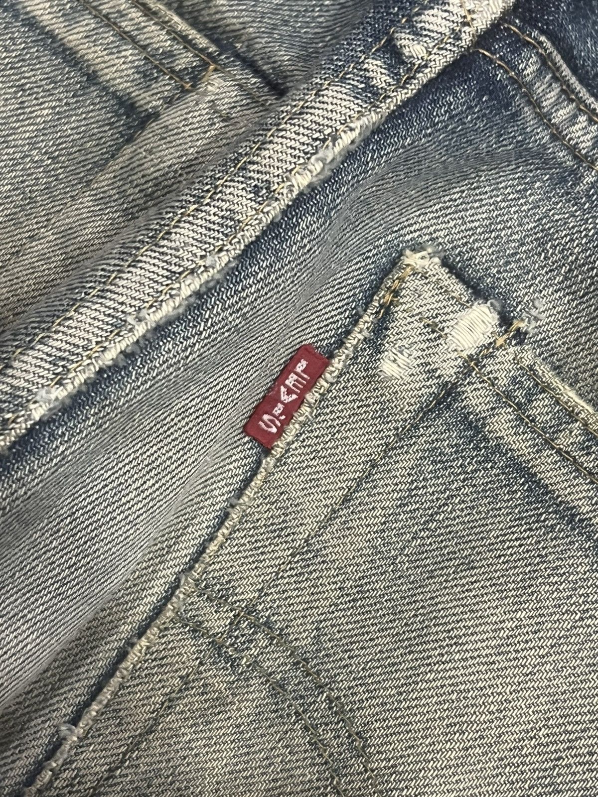 Levi's Levi’s 503BXX Big E Blue Mud Washed Distressed Selvedge Jean Size US 29 - 11 Thumbnail