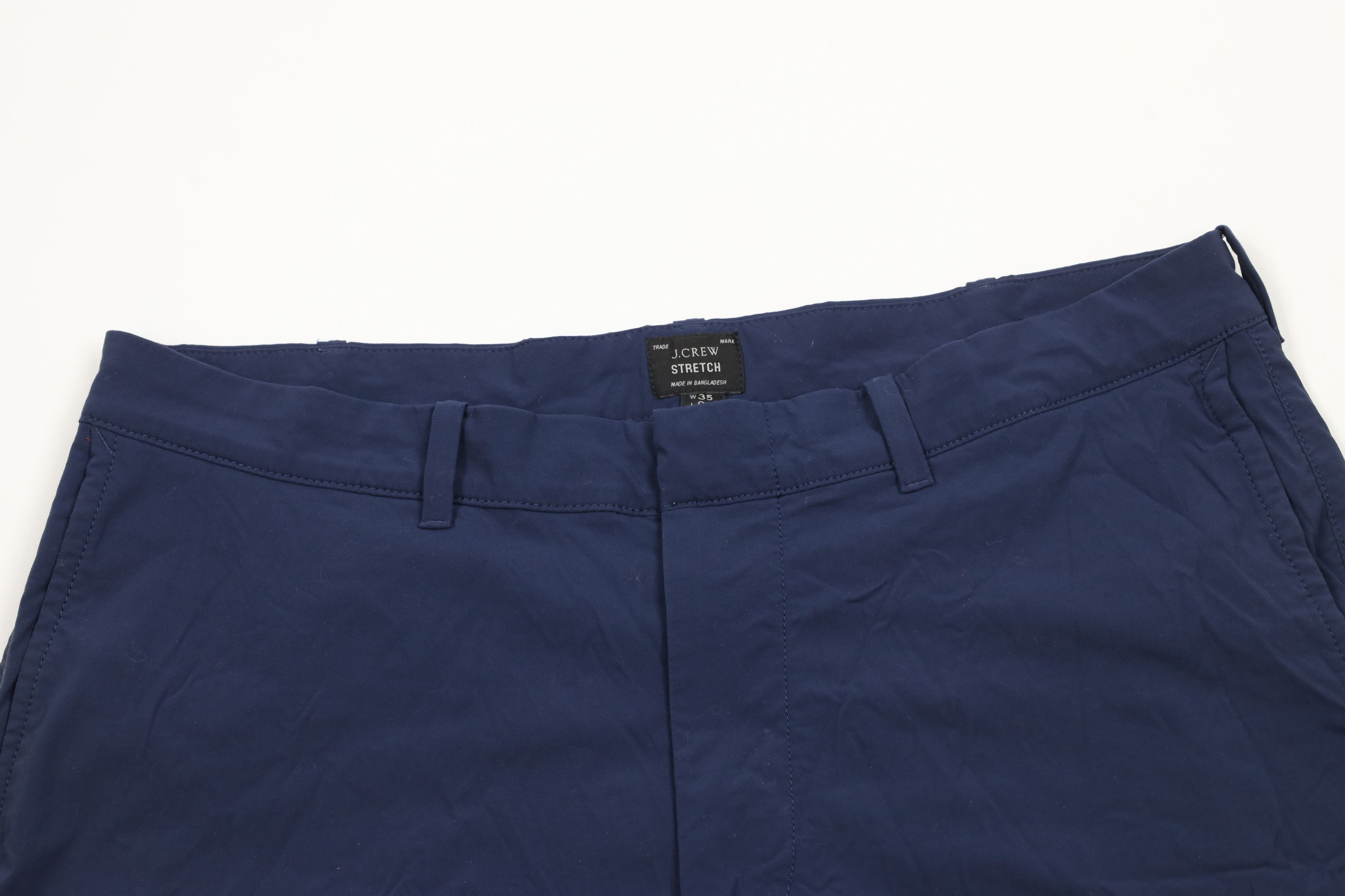 J.Crew × Vintage J Crew Stretch Tech Above Knee Chino Shorts Navy Blue Size US 35 - 2 Thumbnail