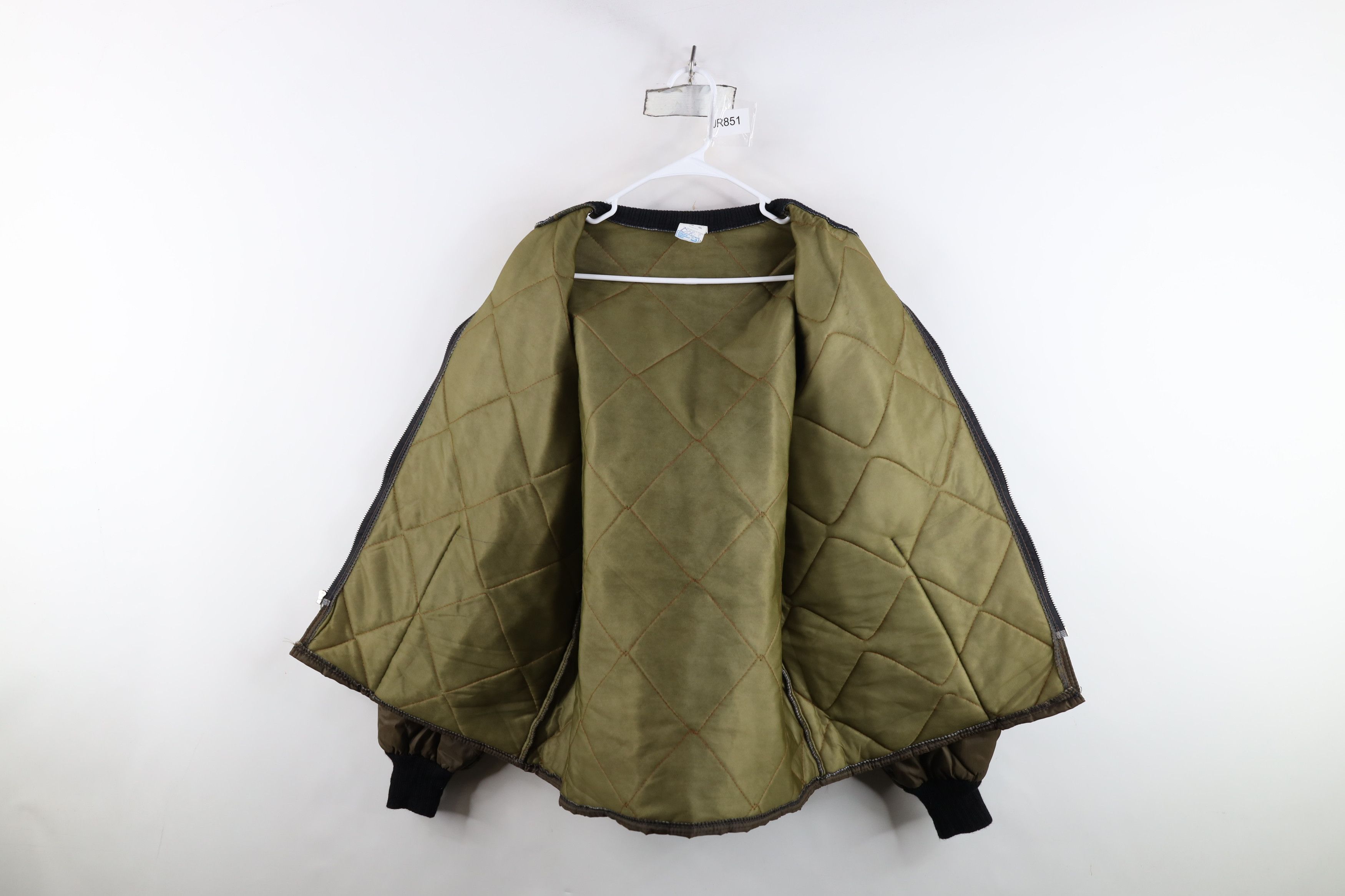 Vintage Vintage 70s Streetwear Blank Quilted Puffer Jacket Brown USA Size US XL / EU 56 / 4 - 9 Thumbnail