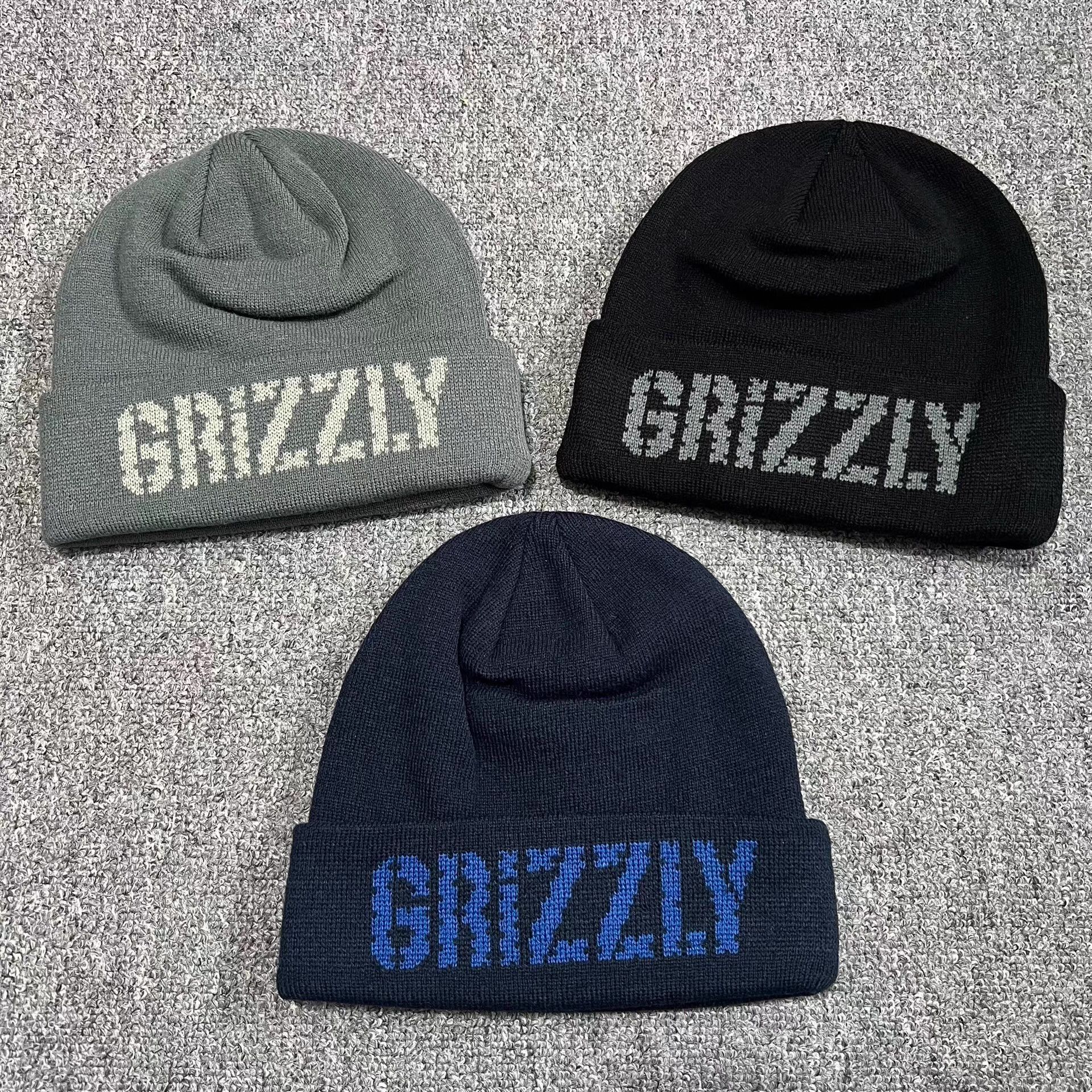 Grizzly Griptape Grizzly Griptape bear embroidered knit beanie Q7 Size ONE SIZE - 1 Thumbnail