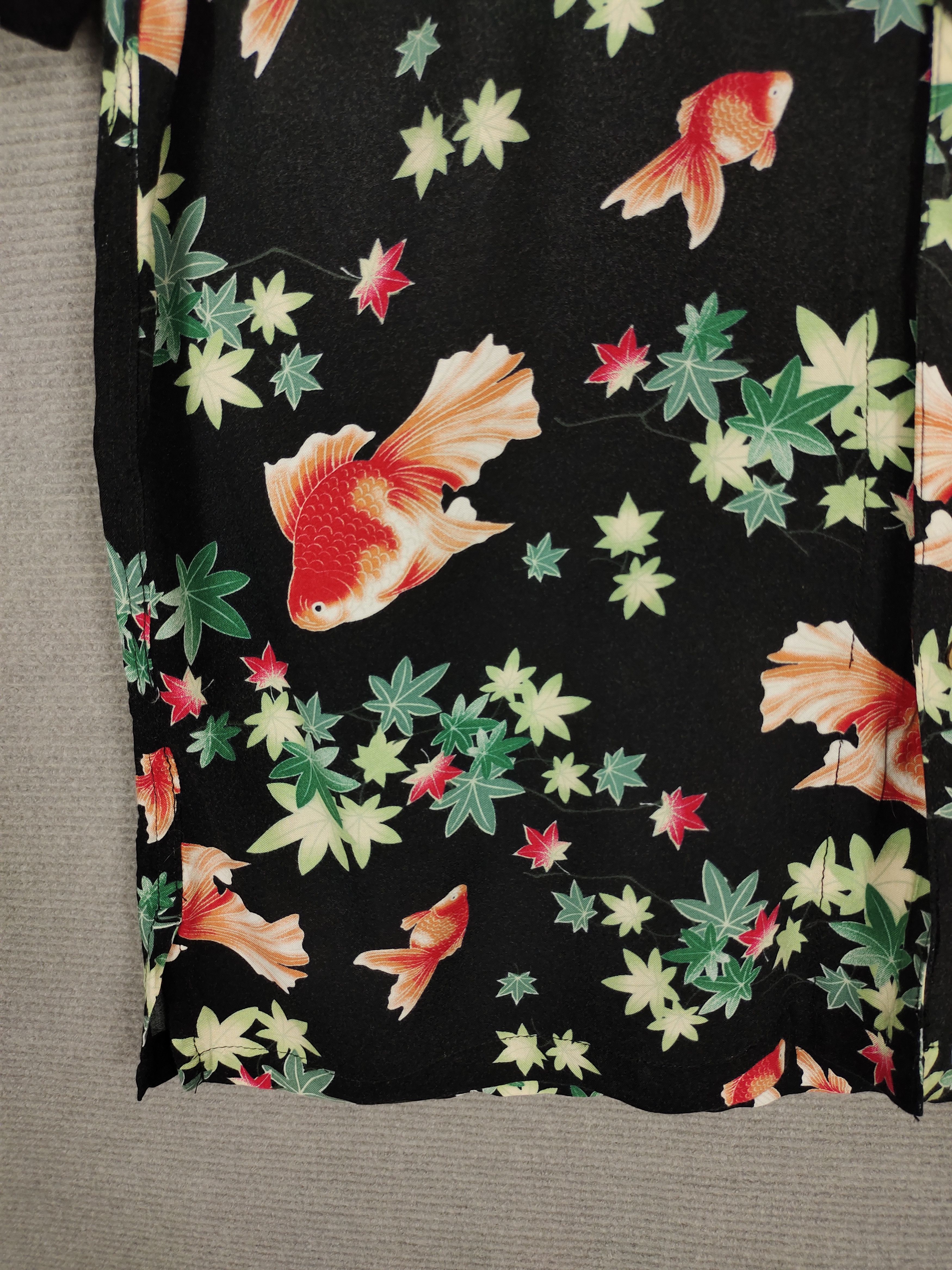 Japanese Brand Japanese Hawaiian Roushatte Gold Fish Rayon Aloha Shirt Size US L / EU 52-54 / 3 - 5 Thumbnail