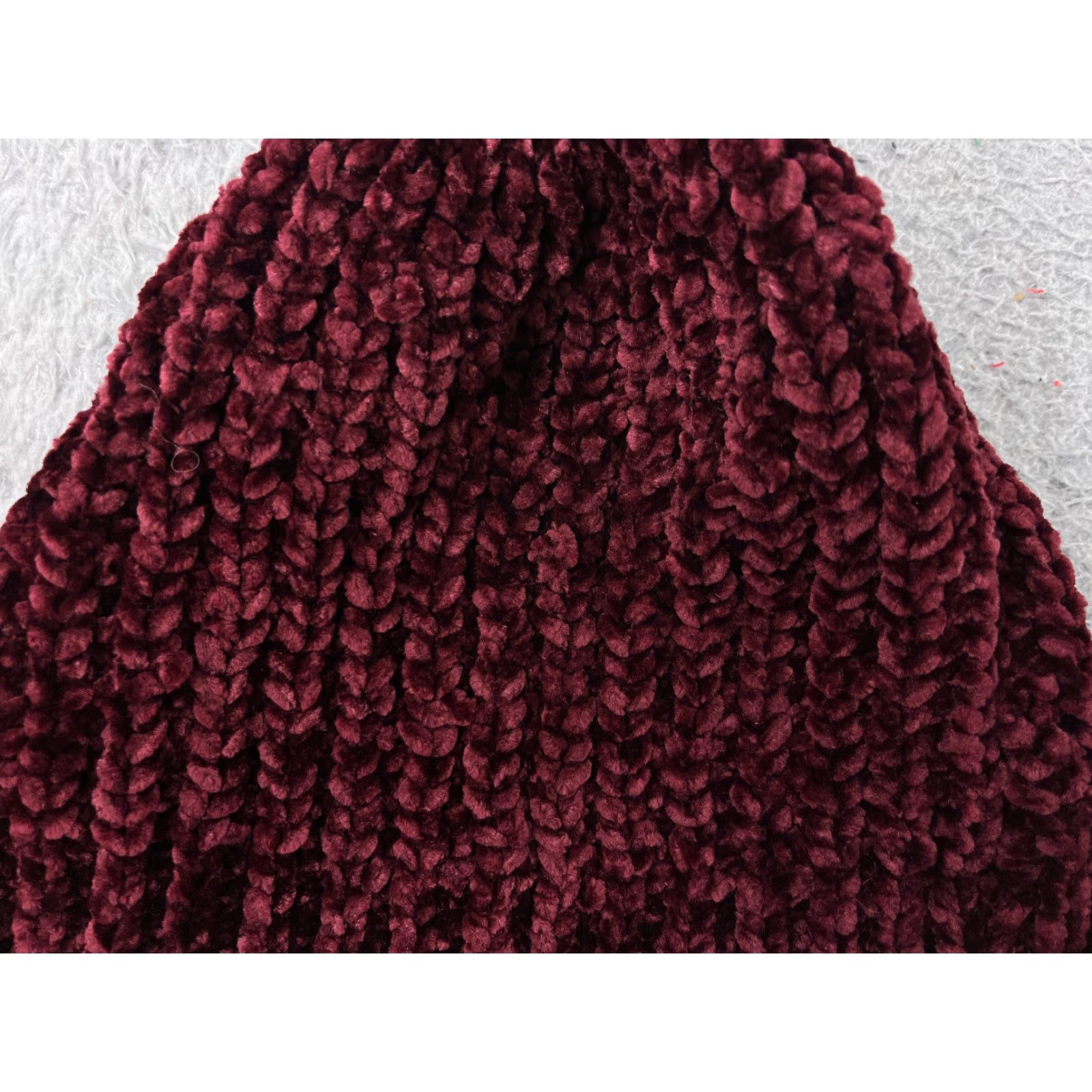 Vintage Pugs Beanie Toque Adult One Size Burgundy Knit Snow 100% Acrylic Ski Hat/Cap Mens Beanie Winter Ski Size ONE SIZE - 2 Thumbnail