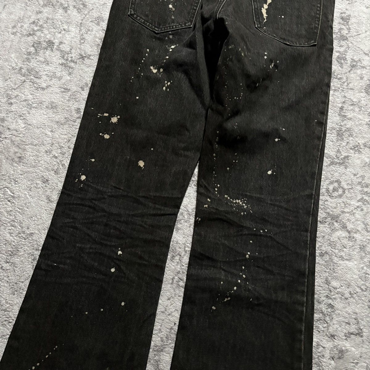 Shellac Shellac Bleached & Distressed Bootcut Black Jeans | Size 48 Size US 30 / EU 46 - 7 Thumbnail