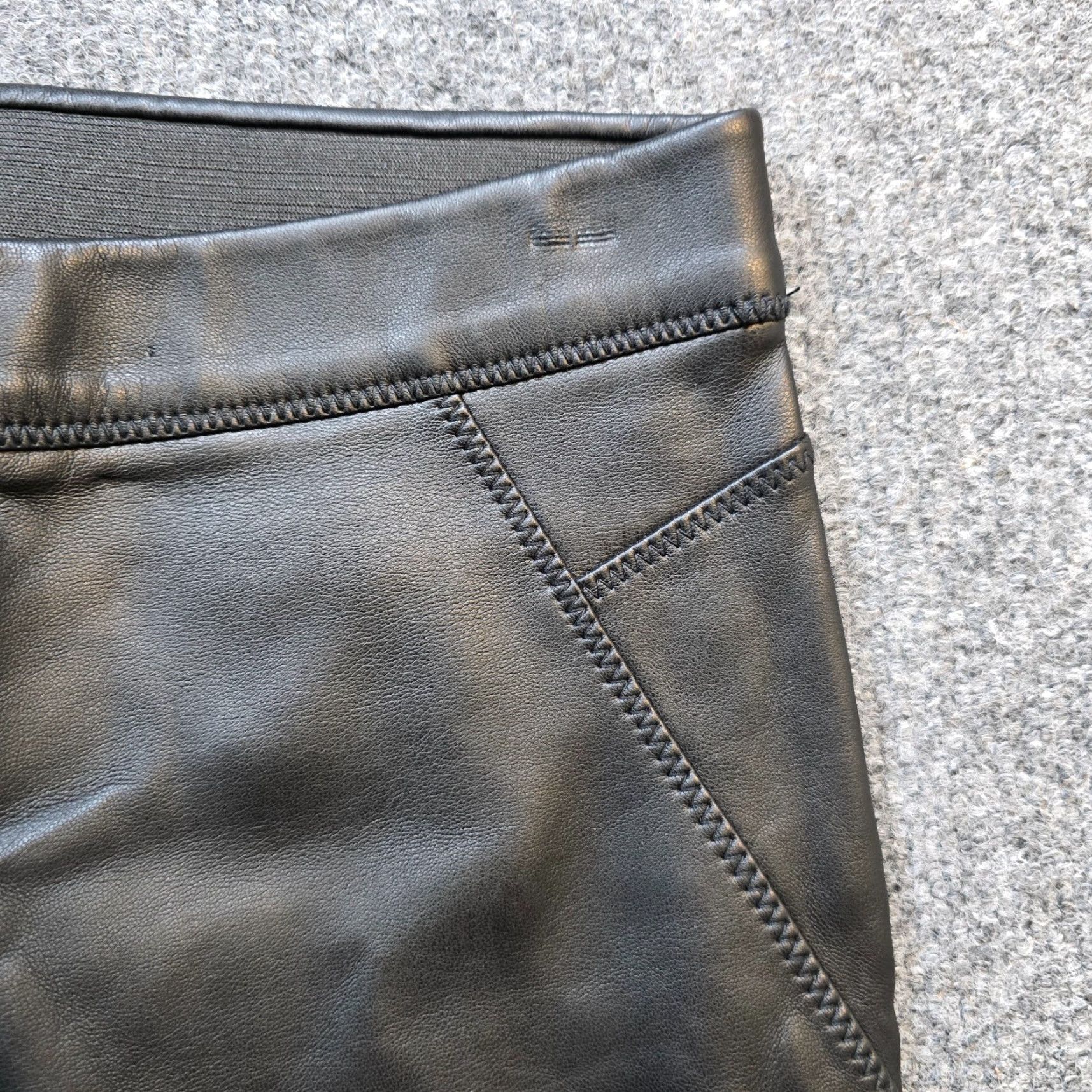 Free People VINTAGE Free People Pants Womens 25 Black Faux Leather Skinny Pull On Stretch Capsule Size 42" / US 20 - 3 Thumbnail