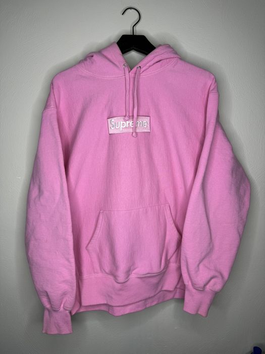 Pink box outlet logo hoodie