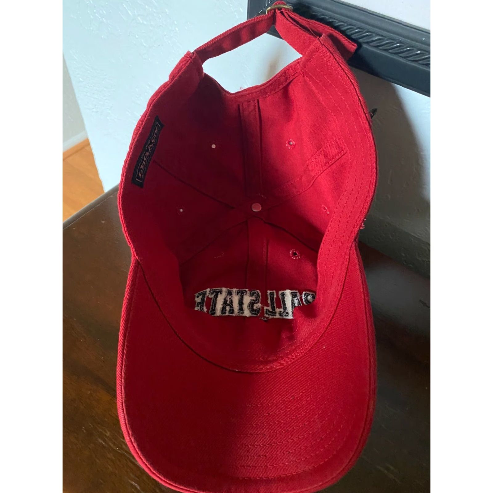 Our Legacy VINTAGE Legacy Ball State Cardinals Strapback Hat Red Adjustable Cap Mens 1990s Baseball Football Basketball Cotton Snapback Size ONE SIZE - 4 Thumbnail