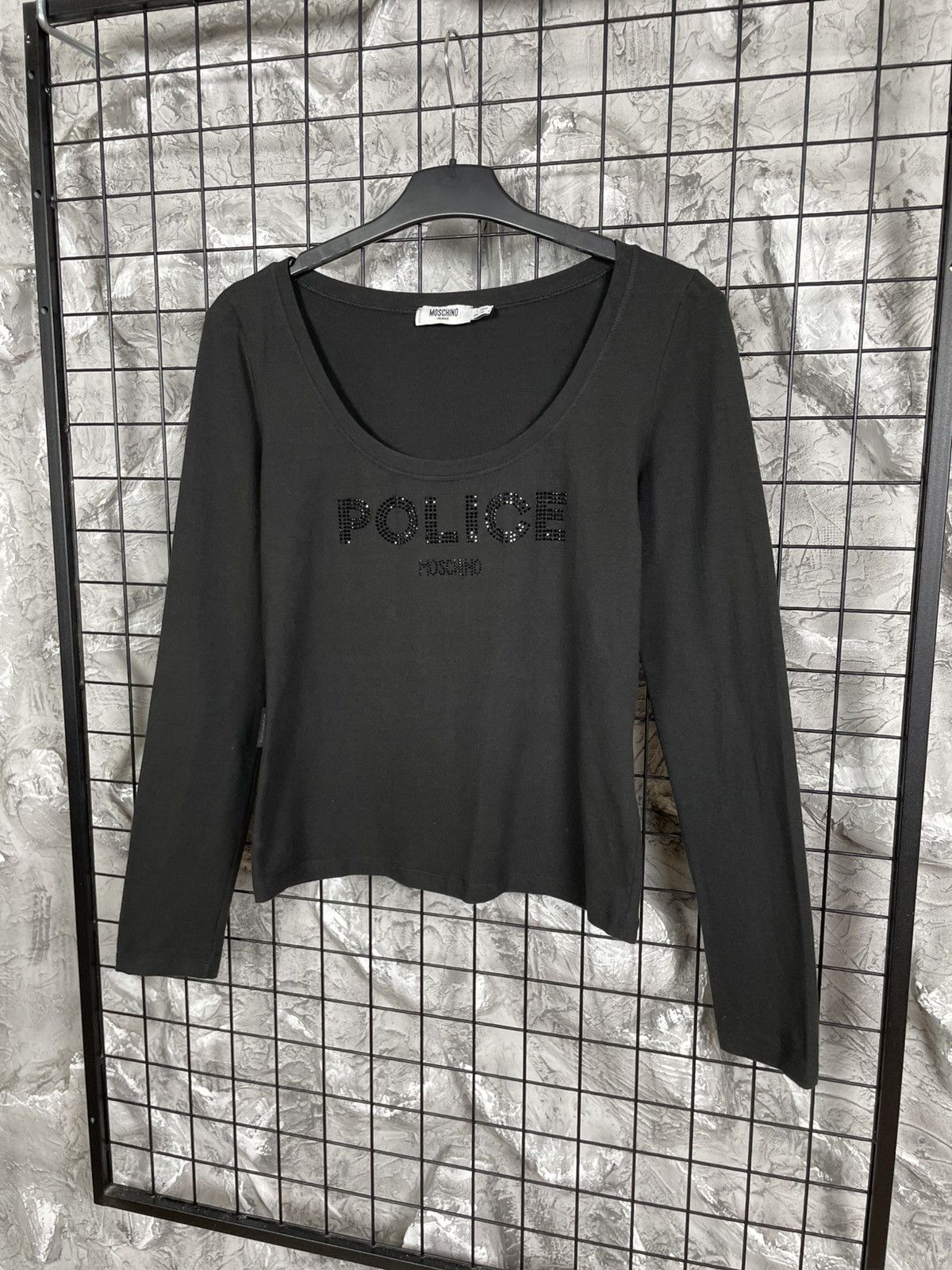 Moschino Moschino Rare Y2K Glamour Shiny Police Rhinestones Logo Top Size XL / US 12-14 / IT 48-50 - 3 Thumbnail