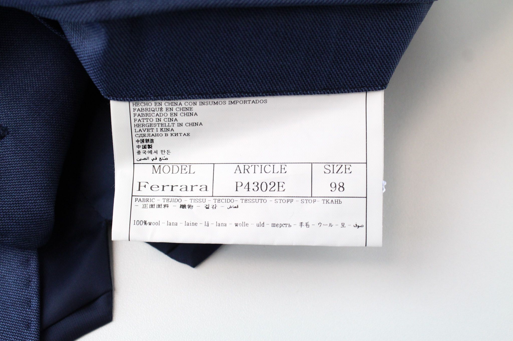 Suitsupply LAZIO LA SPALLA UK40L Blue Wool S150 3 Piece Suit 67928 Size 40L - 16 Thumbnail