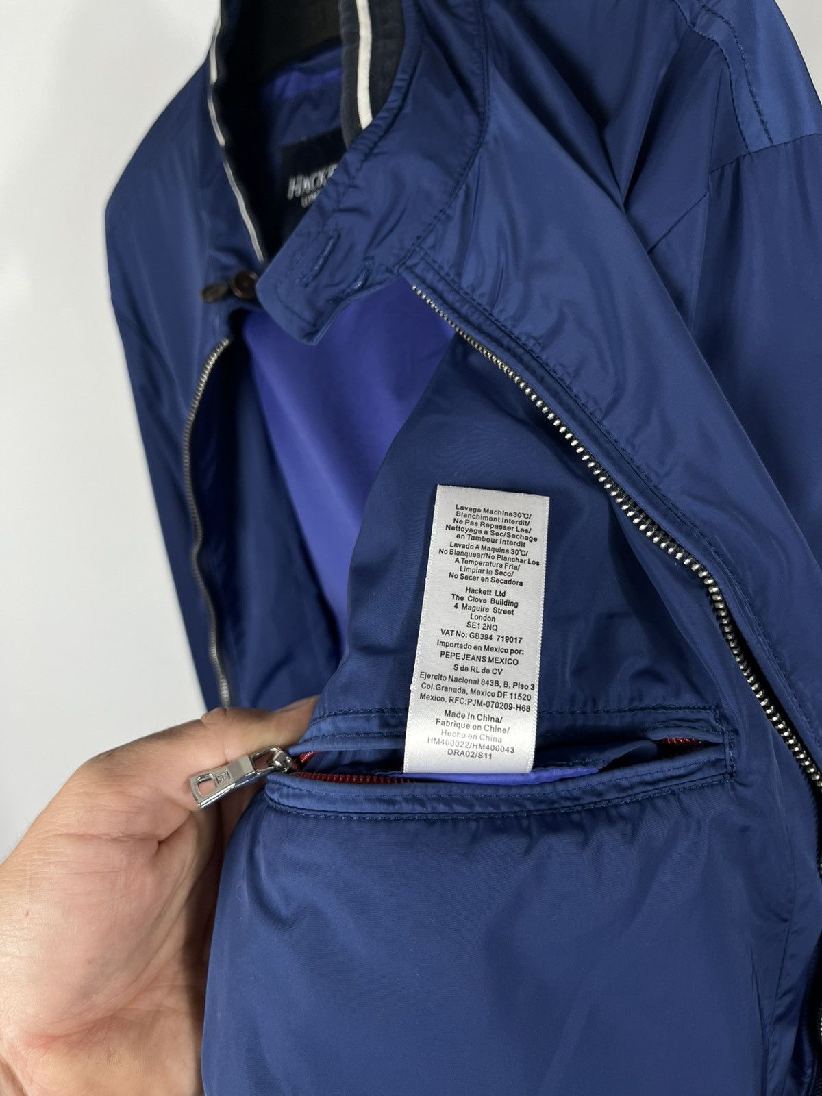 Hackett Hackett London Blue Bomber Jacket XL Men’s Nylon Retro Style Size US XL / EU 56 / 4 - 11 Thumbnail