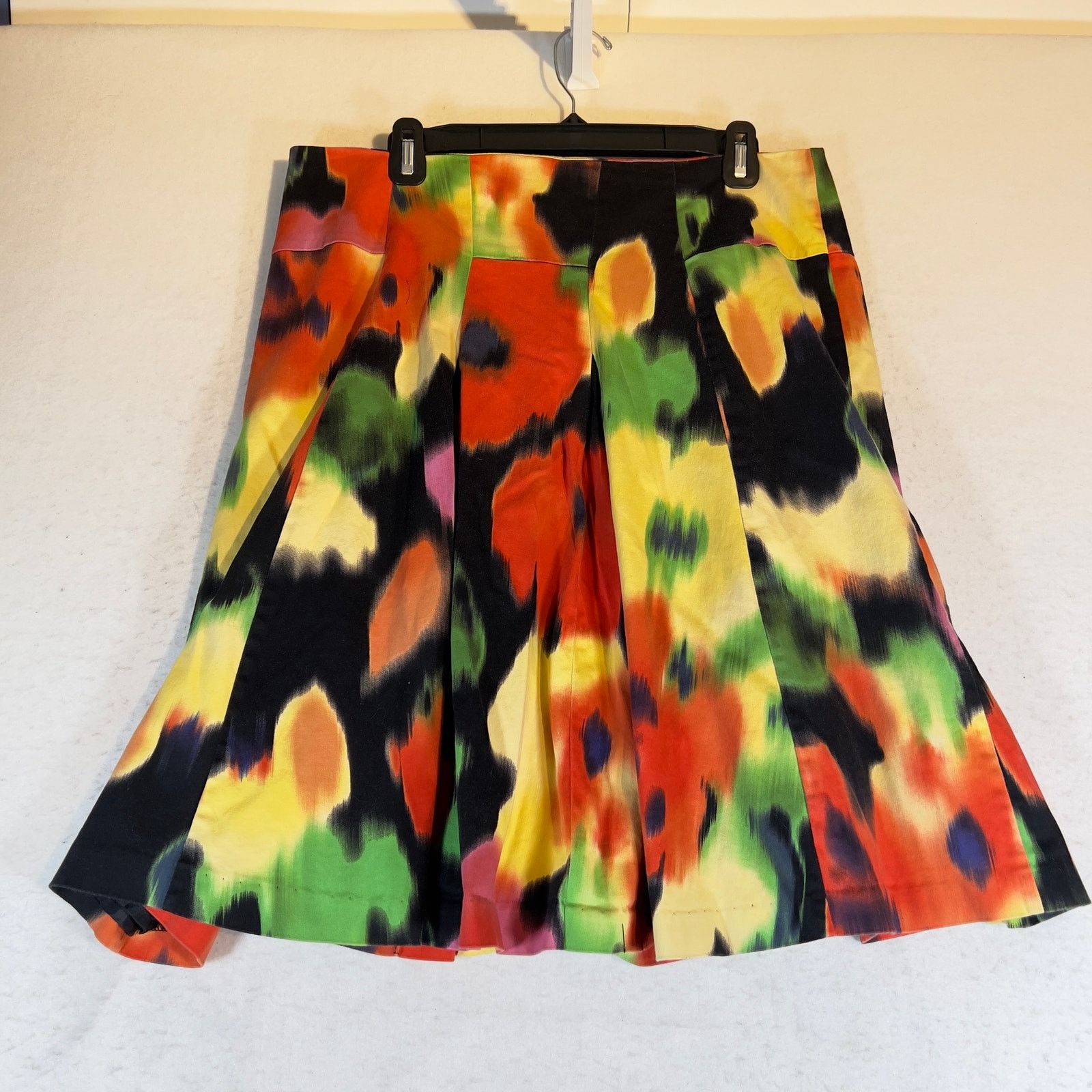 Other attention ALine Box Pleat Skirt Woman 14 Watercolor Floral Size 34" / US 12 / IT 48 - 3 Thumbnail