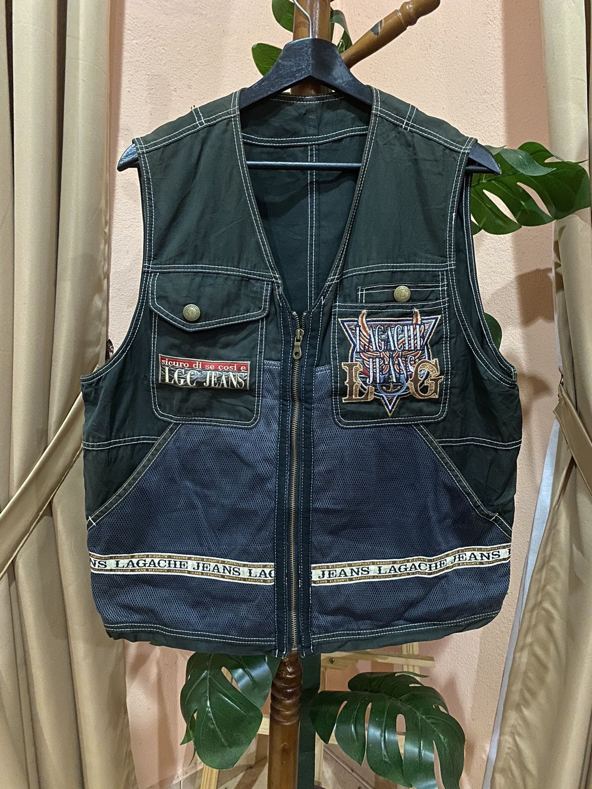 Vintage VINTAGE 90S LAGACHE JEANS VEST JACKET Size US S / EU 44-46 / 1 - 3 Thumbnail