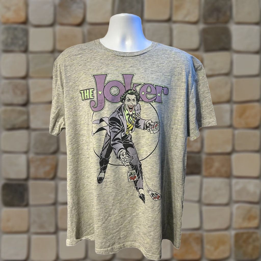 Vintage DC The Joker Shirt Men 2XL Heather Gray Short Sleeve Crew Neck Graphic 2016 Adults Mens Size US XXL / EU 58 / 5 - 1 Thumbnail