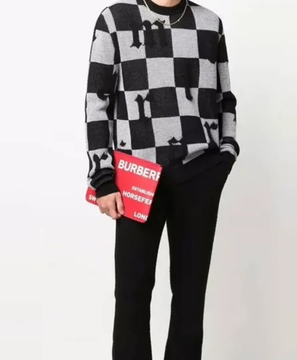 Amiri Amiri checkerboard plush logo sweater 2412-Nextarrow Size US S / EU 44-46 / 1 - 9 Thumbnail