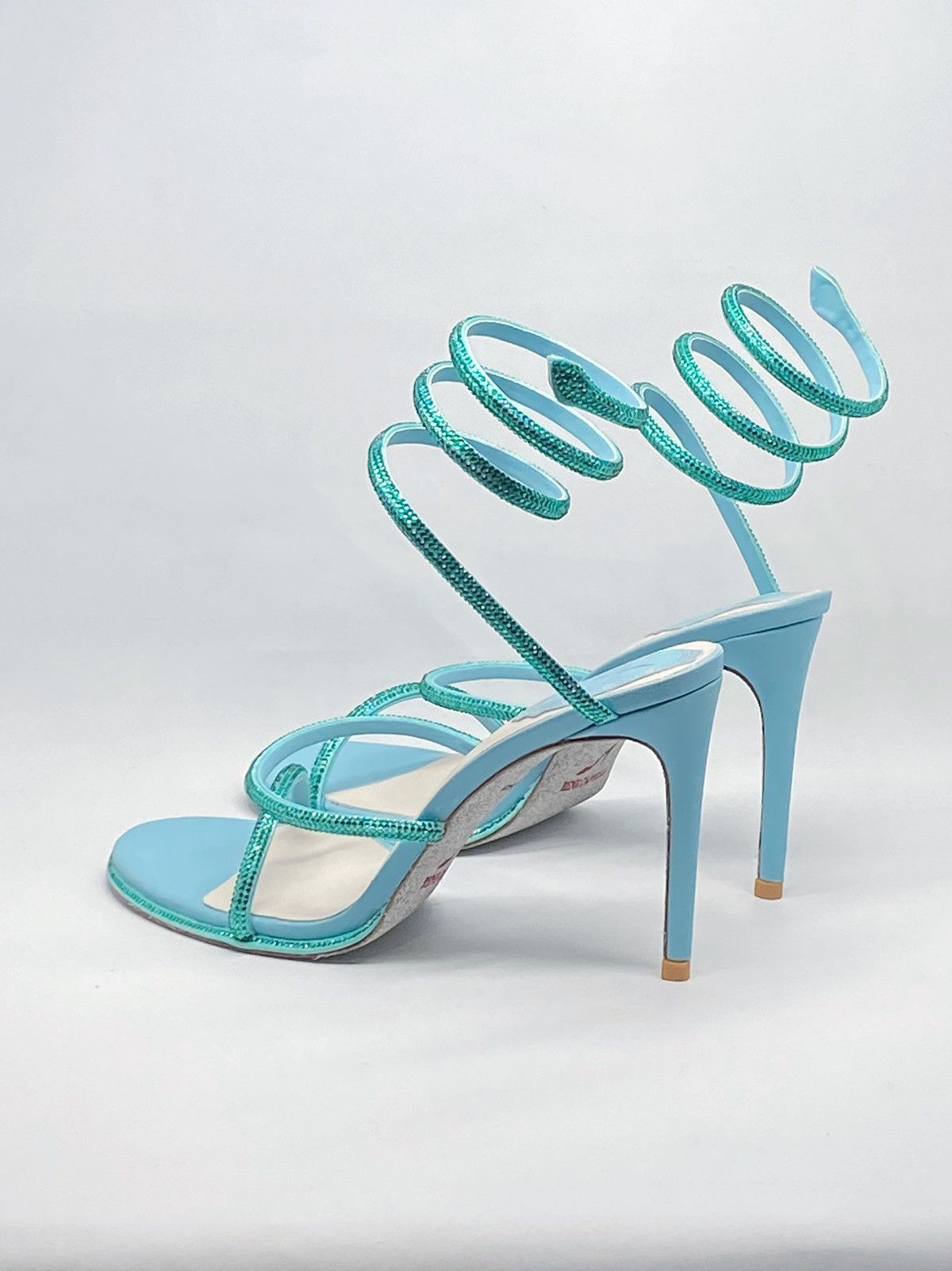 Rene Caovilla Rene Caovilla Blue Cleo Sandal With Crystals 105 size 40 Size US 10 / IT 40 - 9 Thumbnail